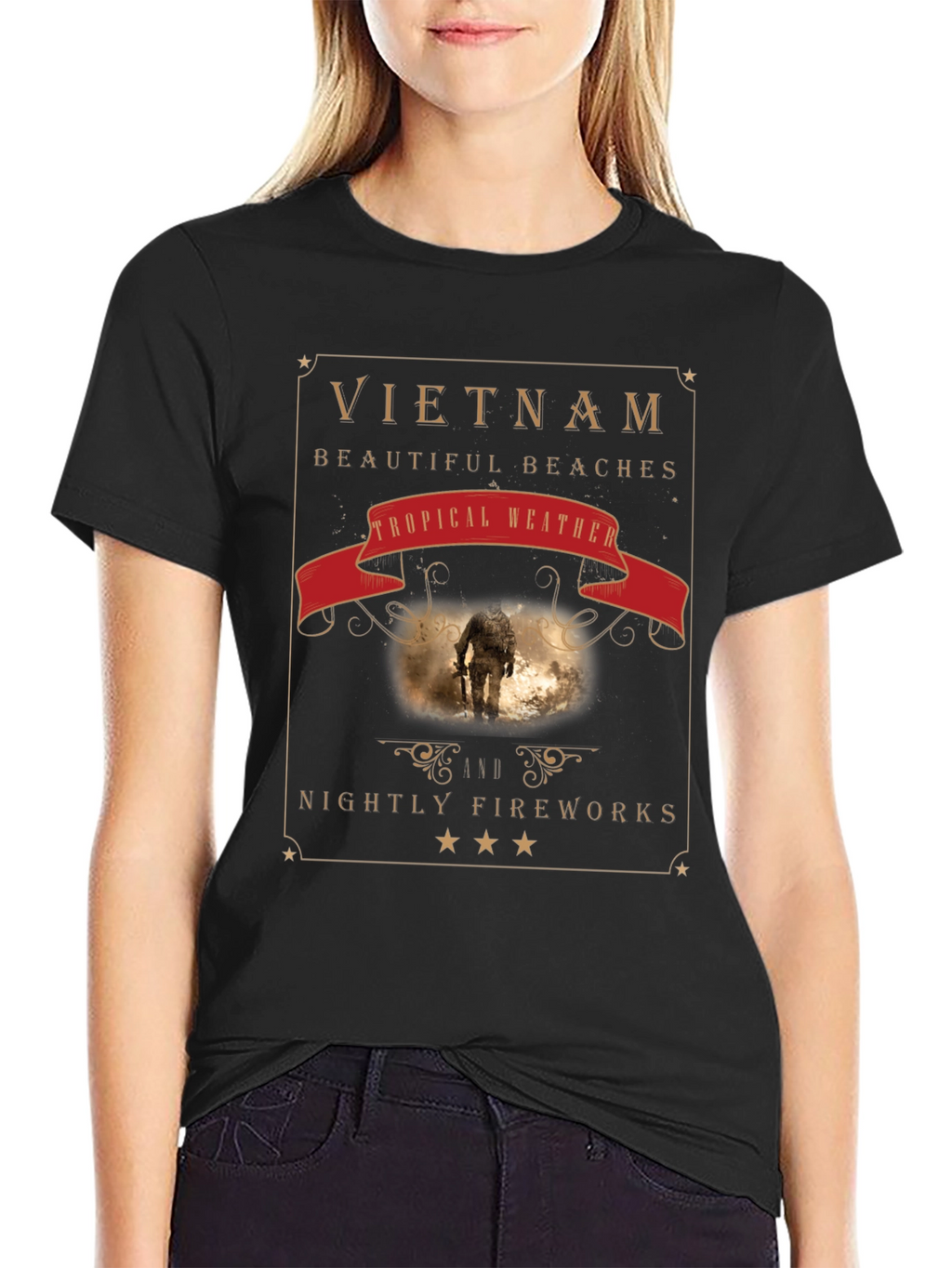 Vietnam Graphic Tee: Beaches Weather & Nightly Fireworks