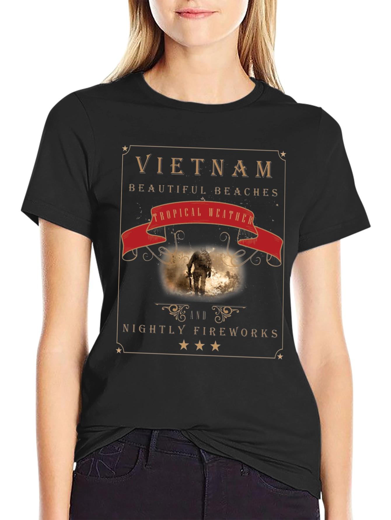 Vietnam Graphic Tee: Beaches Weather & Nightly Fireworks