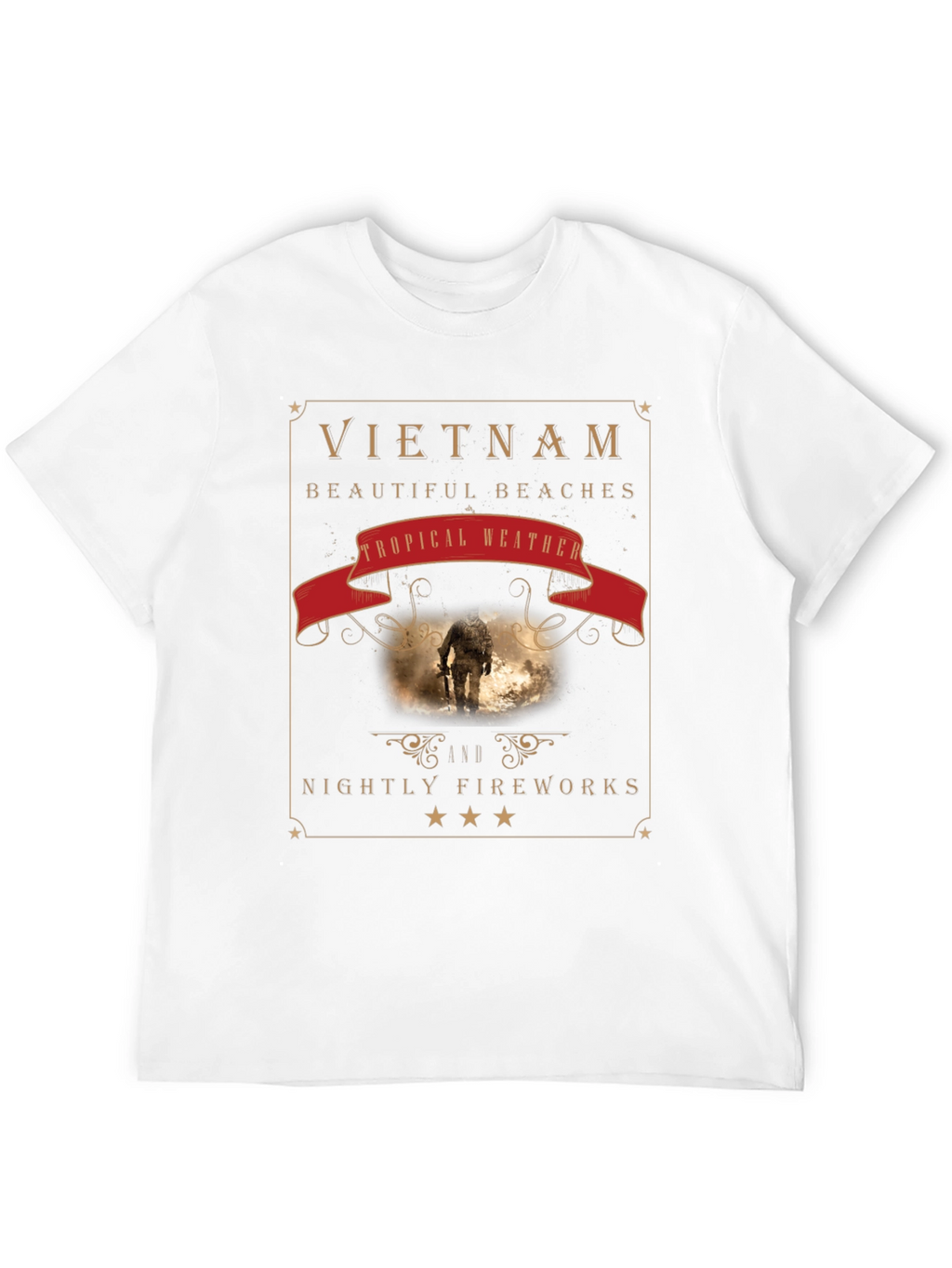 Vietnam Graphic Tee: Beaches Weather & Nightly Fireworks