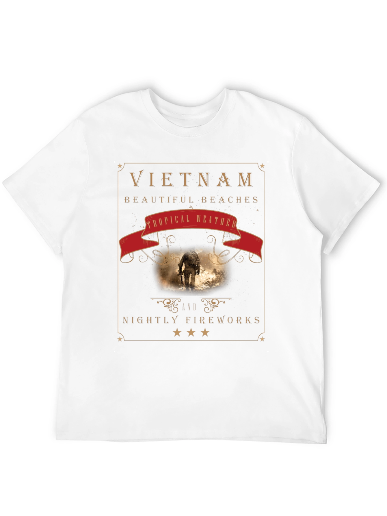 Vietnam Graphic Tee: Beaches Weather & Nightly Fireworks