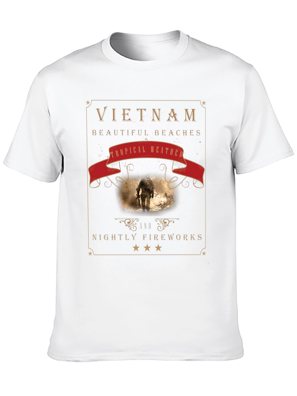 Vietnam Graphic Tee: Beaches Weather & Nightly Fireworks