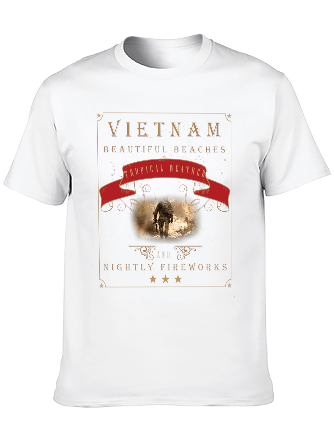 Vietnam Graphic Tee: Beaches Weather & Nightly Fireworks