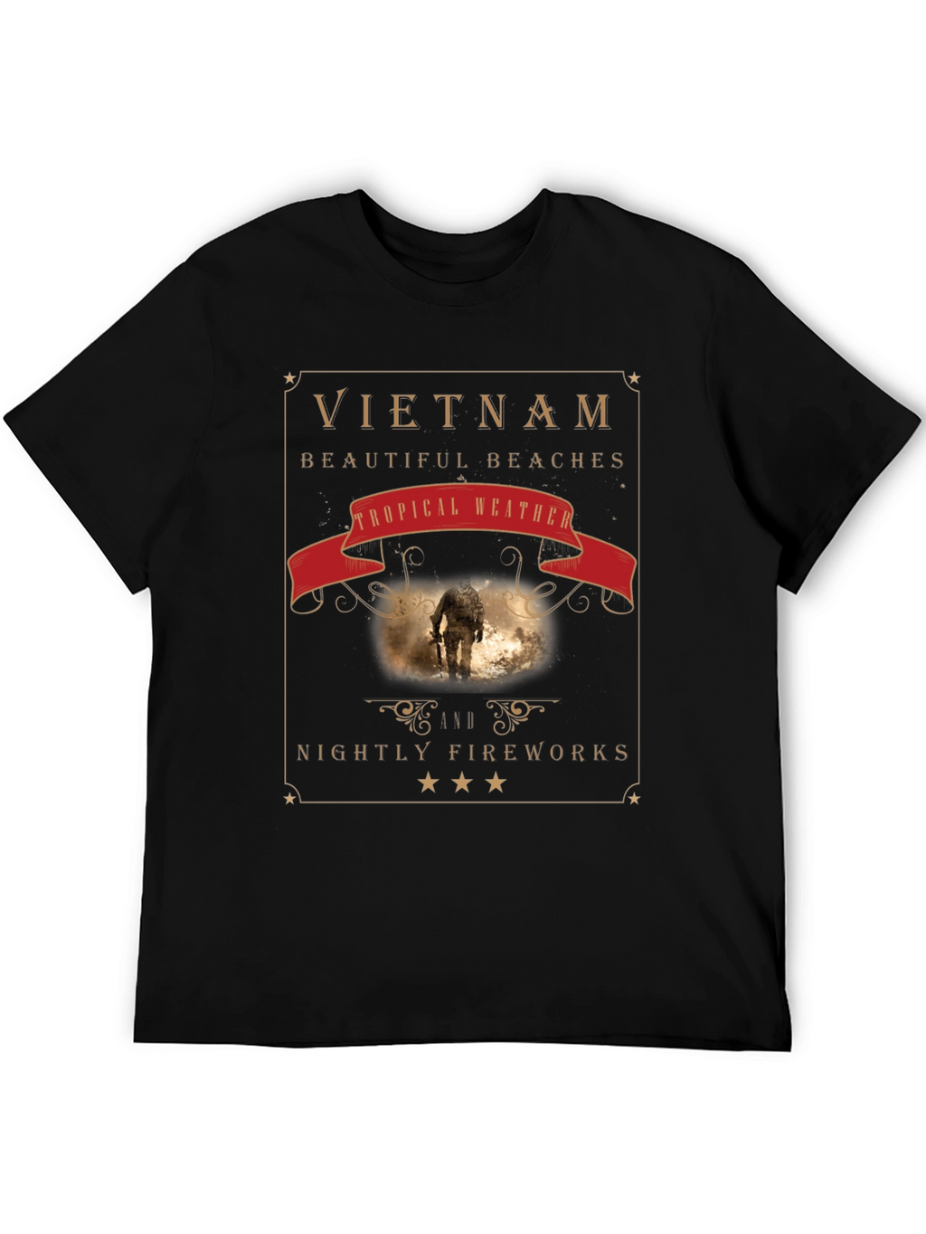 Vietnam Graphic Tee: Beaches Weather & Nightly Fireworks