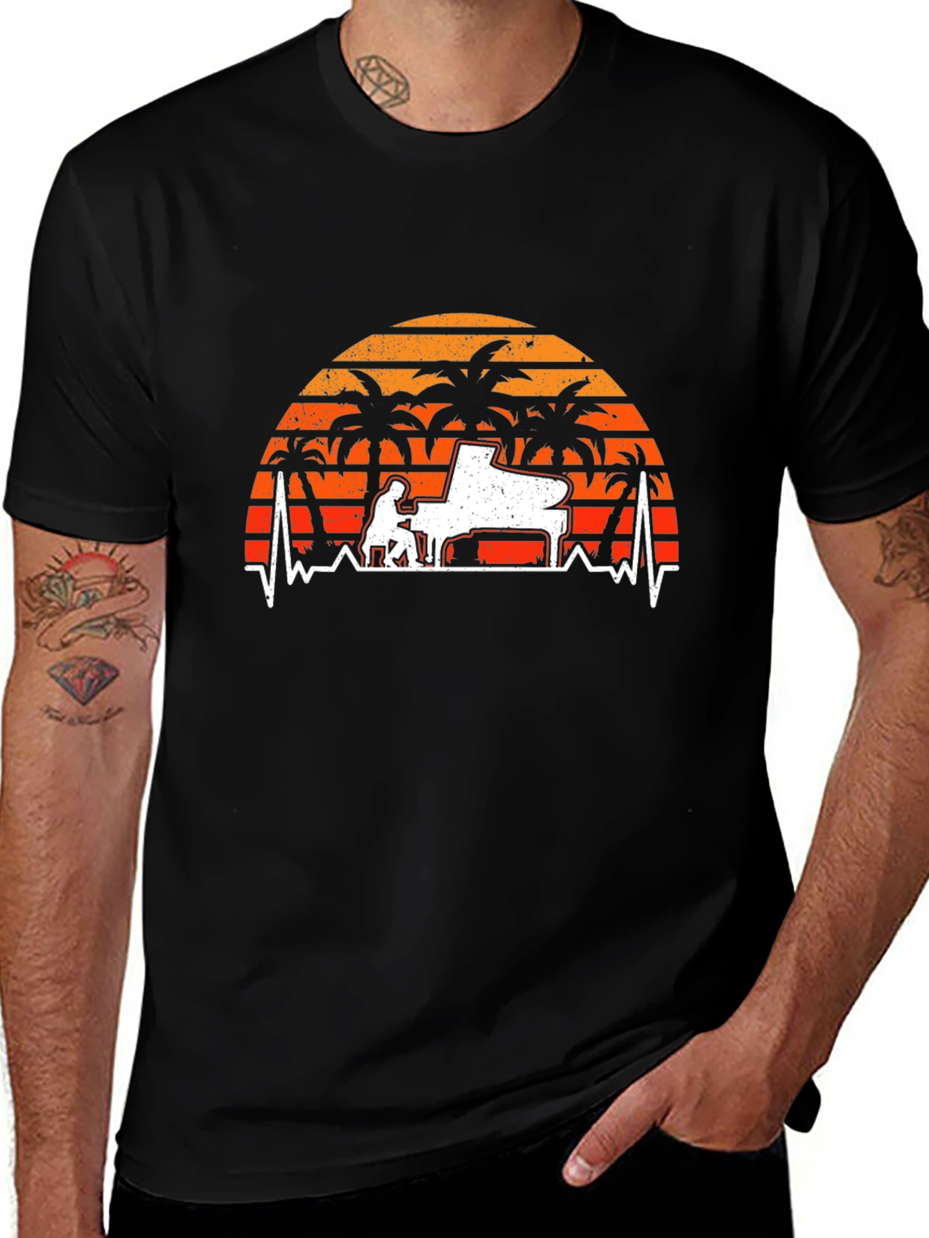 Piano Sunset Graphic Tee