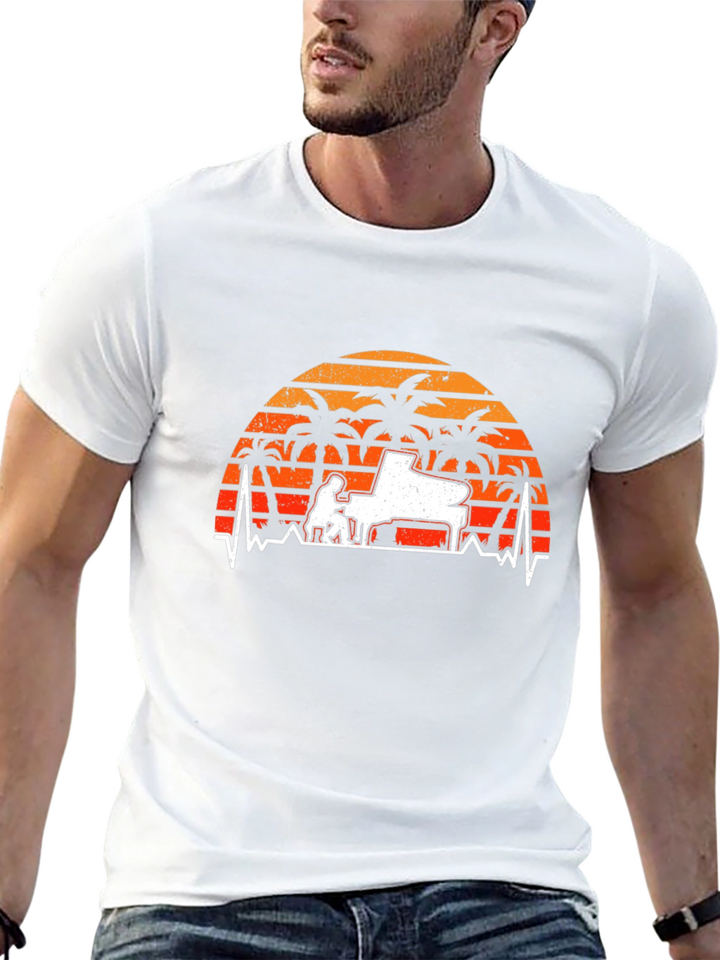 Piano Sunset Graphic Tee