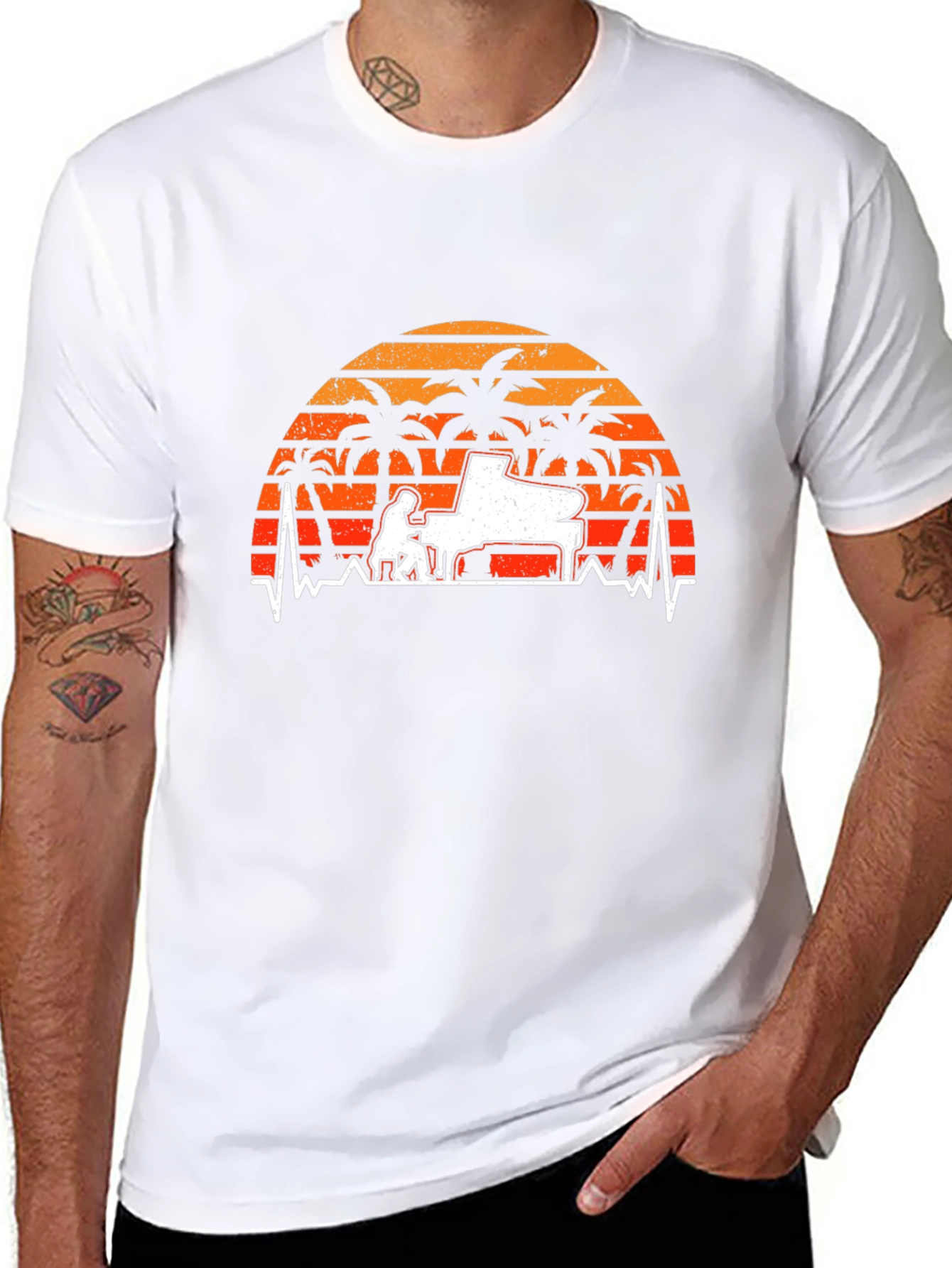 Piano Sunset Graphic Tee