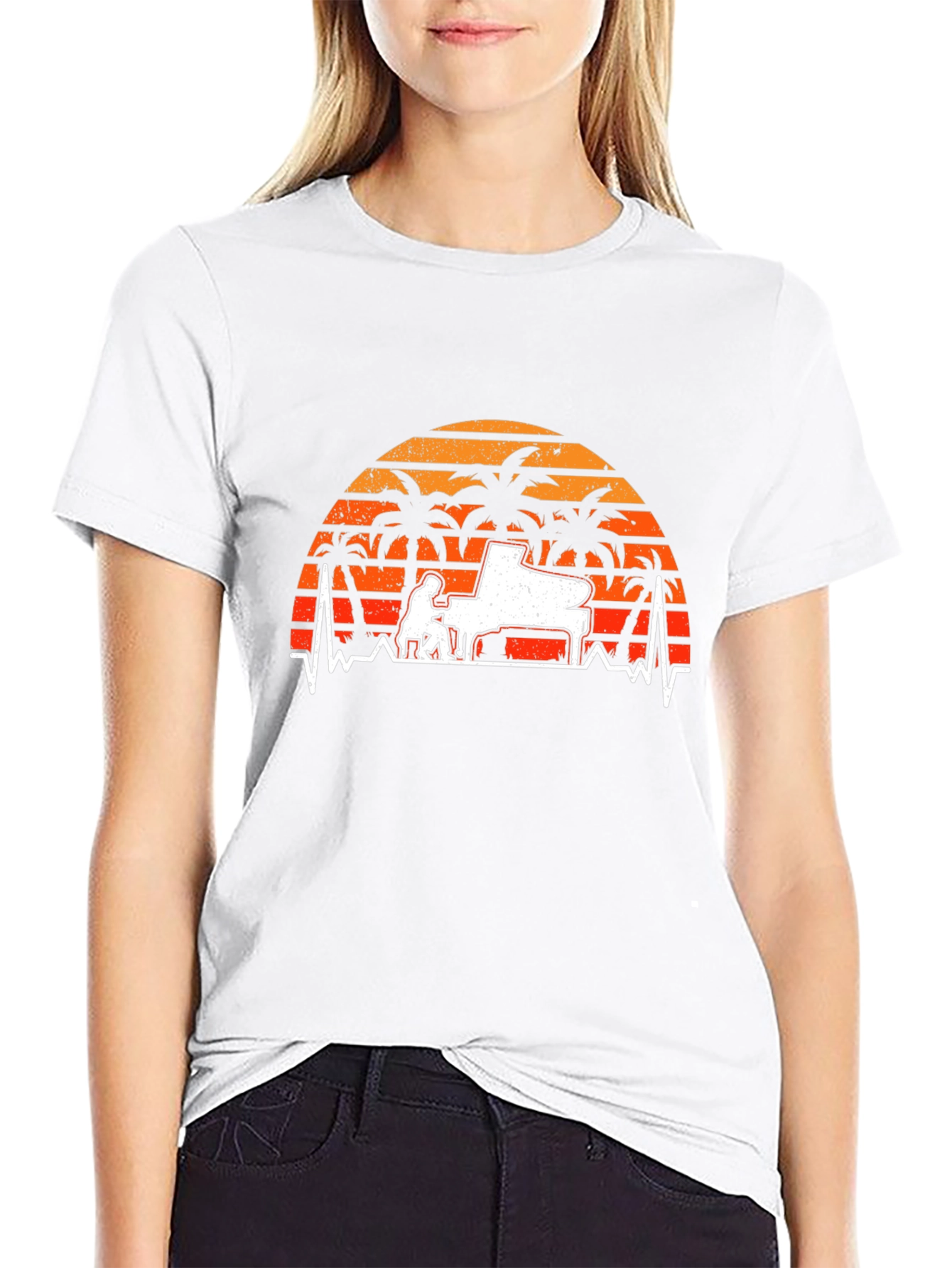 Piano Sunset Graphic Tee