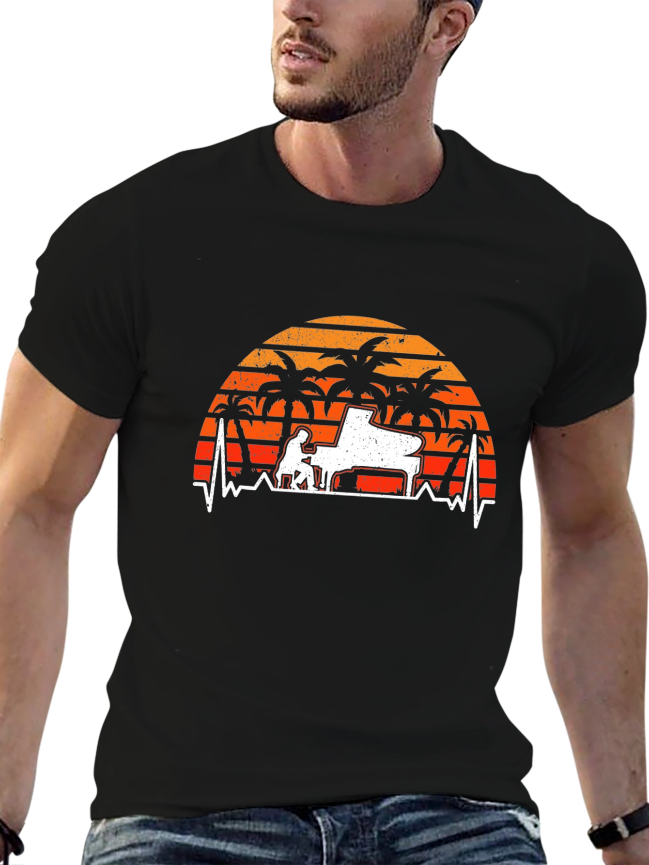 Piano Sunset Graphic Tee