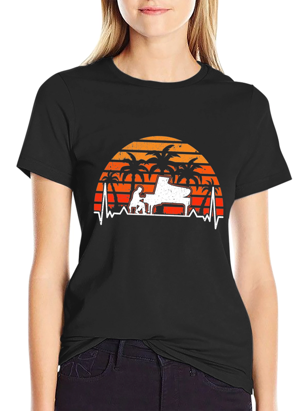 Piano Sunset Graphic Tee