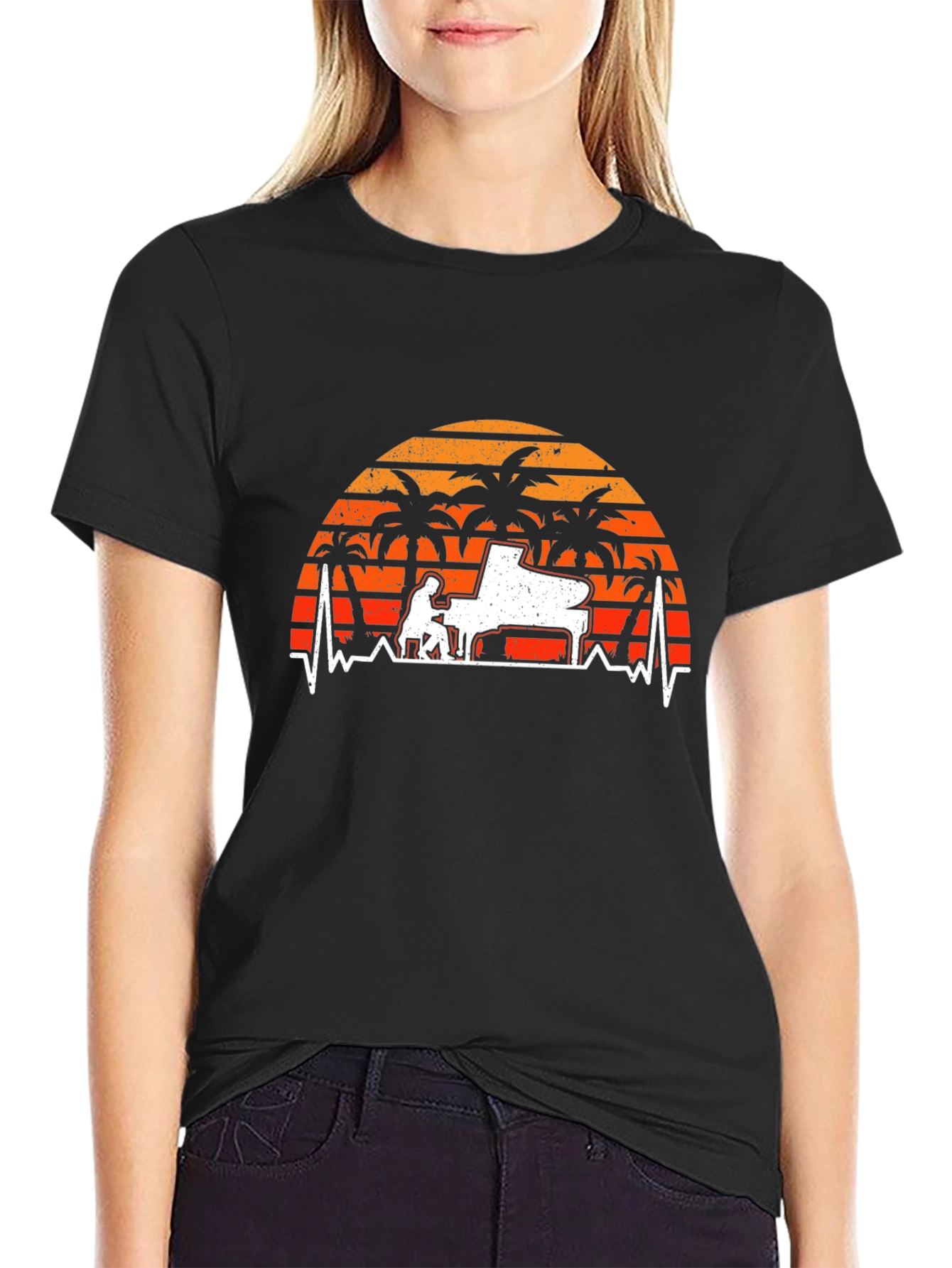 Piano Sunset Graphic Tee