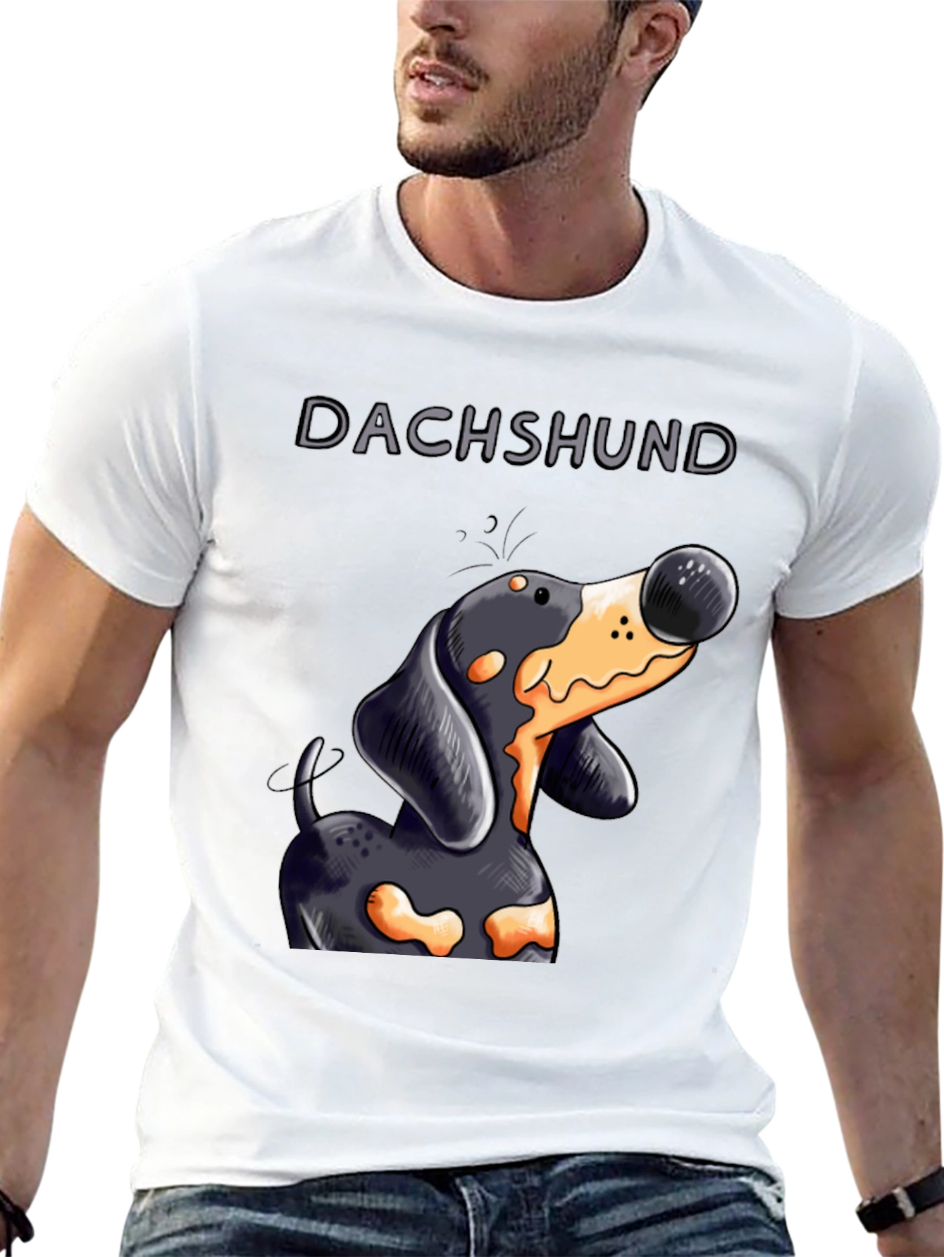 Dachshund Cartoon Graphic Tee