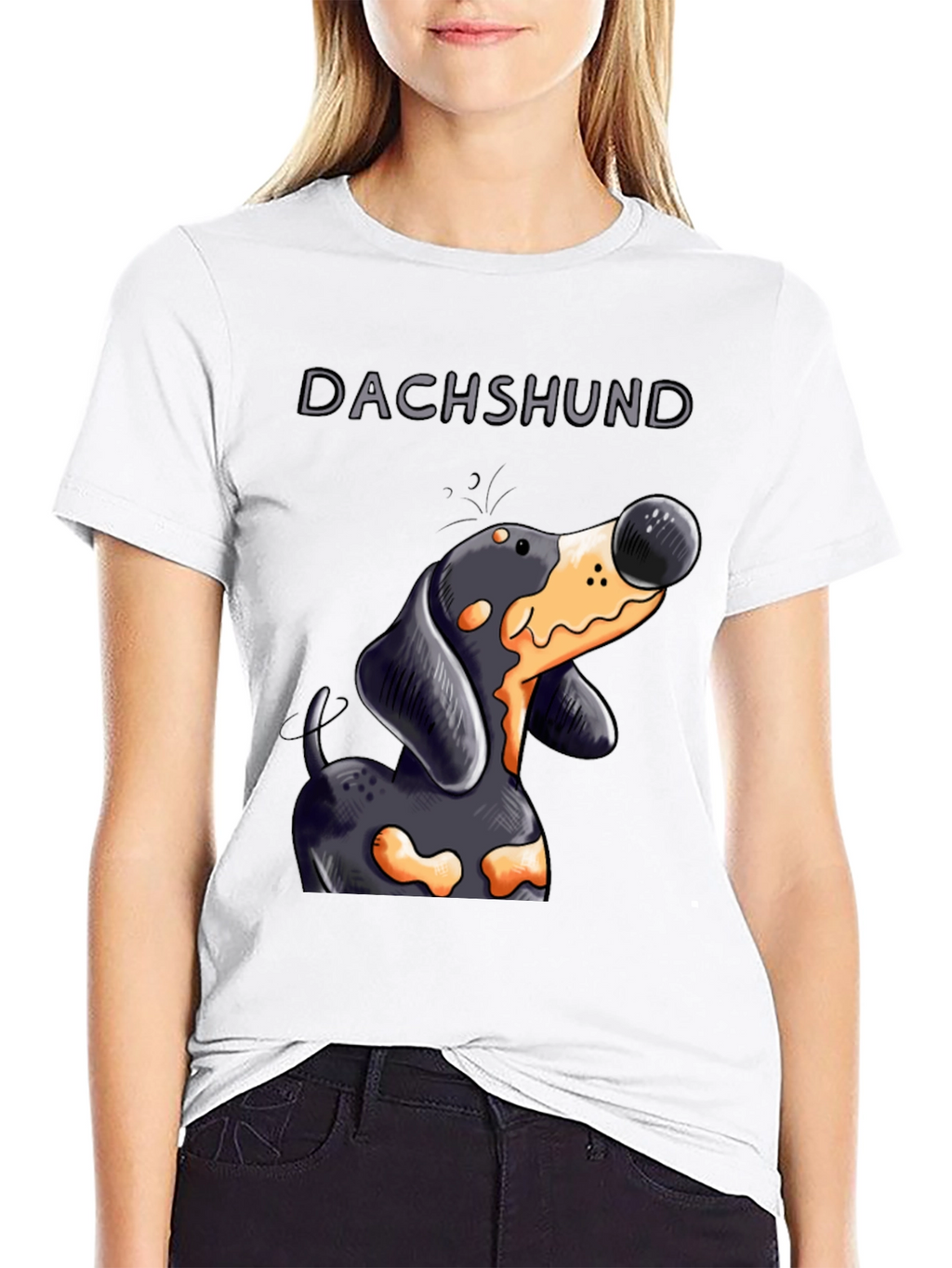 Dachshund Cartoon Graphic Tee