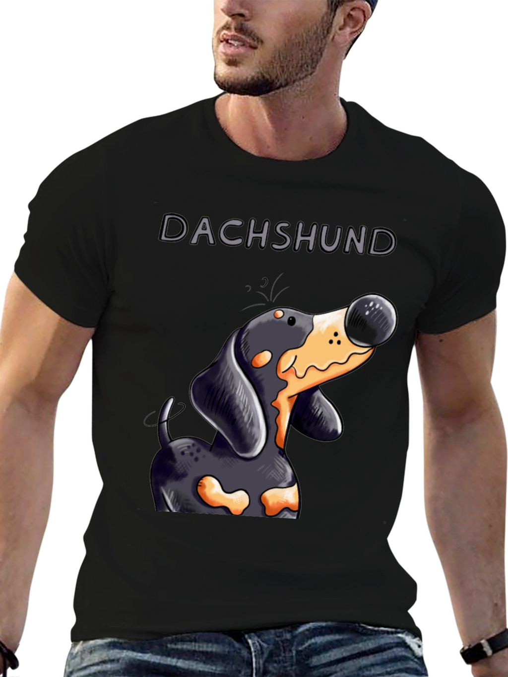 Dachshund Cartoon Graphic Tee