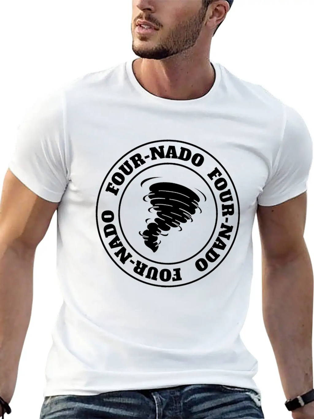 4th Birthday Tornado Theme Fournado Four Nado 4 Casual Graphic T-Shirt – Simple And Comfortable Daily Wear