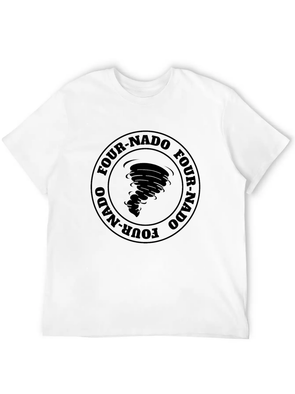 4th Birthday Tornado Theme Fournado Four Nado 4 Casual Graphic T-Shirt – Simple And Comfortable Daily Wear