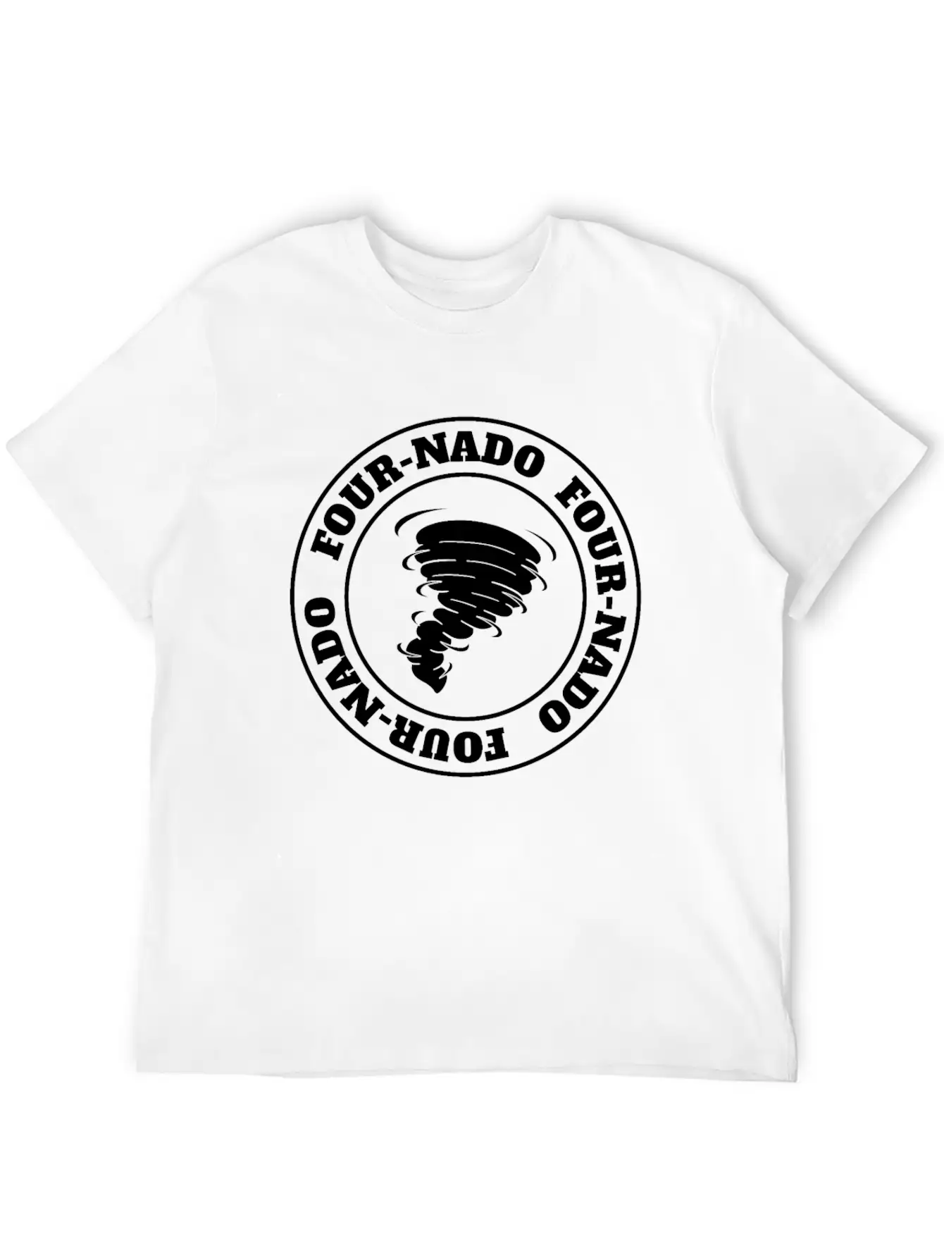4th Birthday Tornado Theme Fournado Four Nado 4 Casual Graphic T-Shirt – Simple And Comfortable Daily Wear