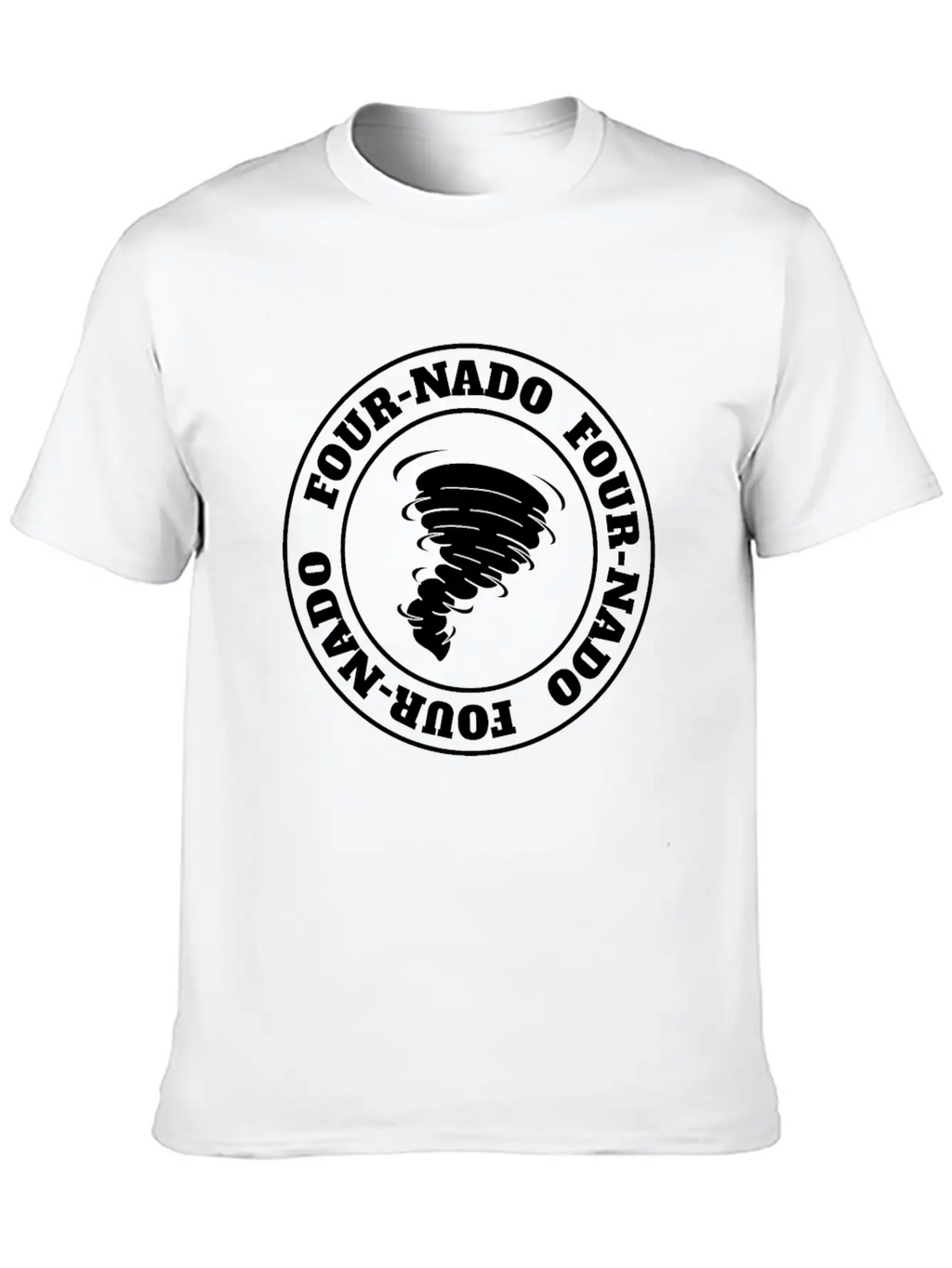 4th Birthday Tornado Theme Fournado Four Nado 4 Casual Graphic T-Shirt – Simple And Comfortable Daily Wear