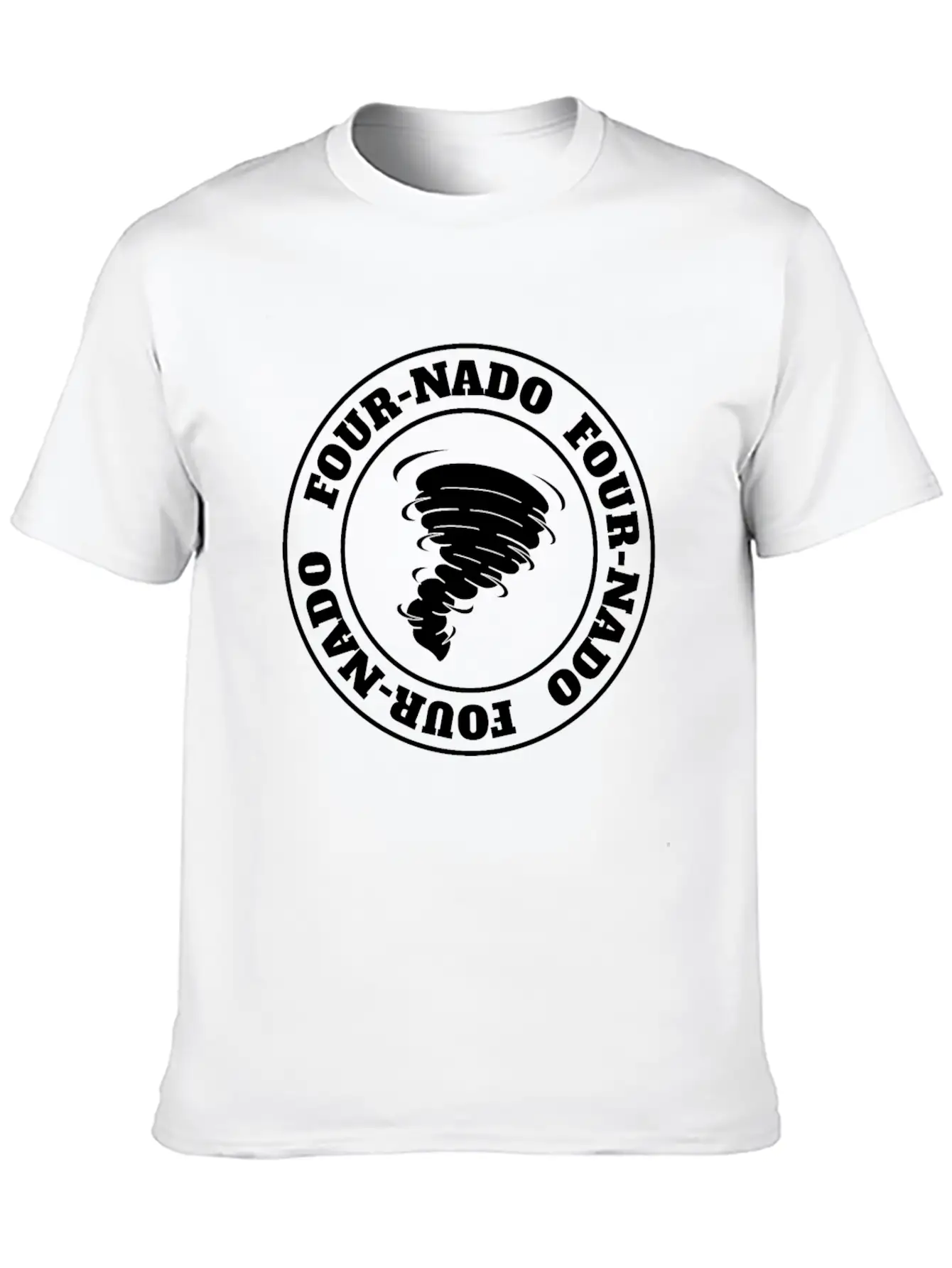 4th Birthday Tornado Theme Fournado Four Nado 4 Casual Graphic T-Shirt – Simple And Comfortable Daily Wear