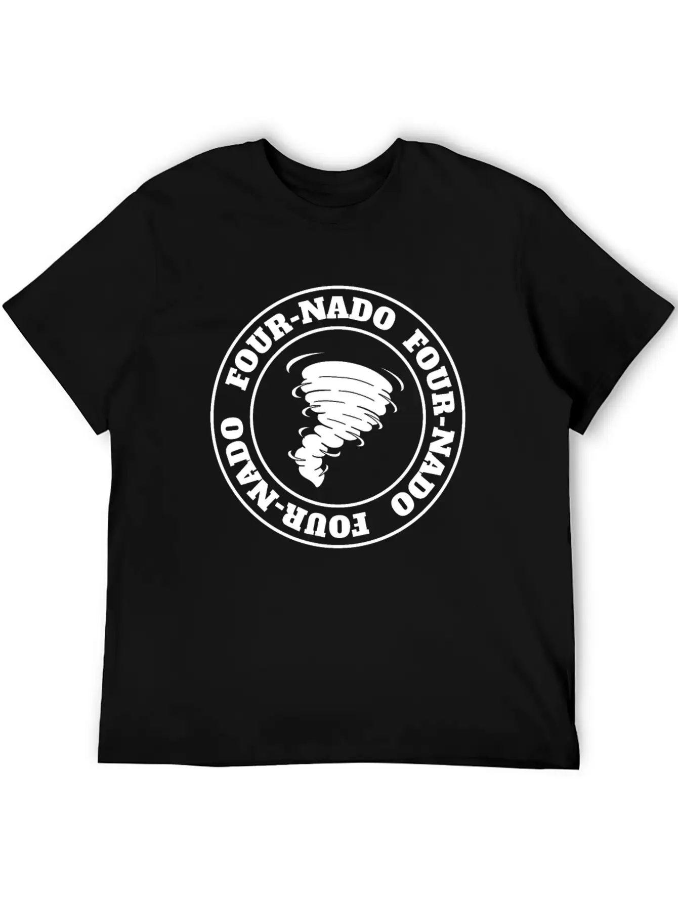 4th Birthday Tornado Theme Fournado Four Nado 4 Casual Graphic T-Shirt – Simple And Comfortable Daily Wear