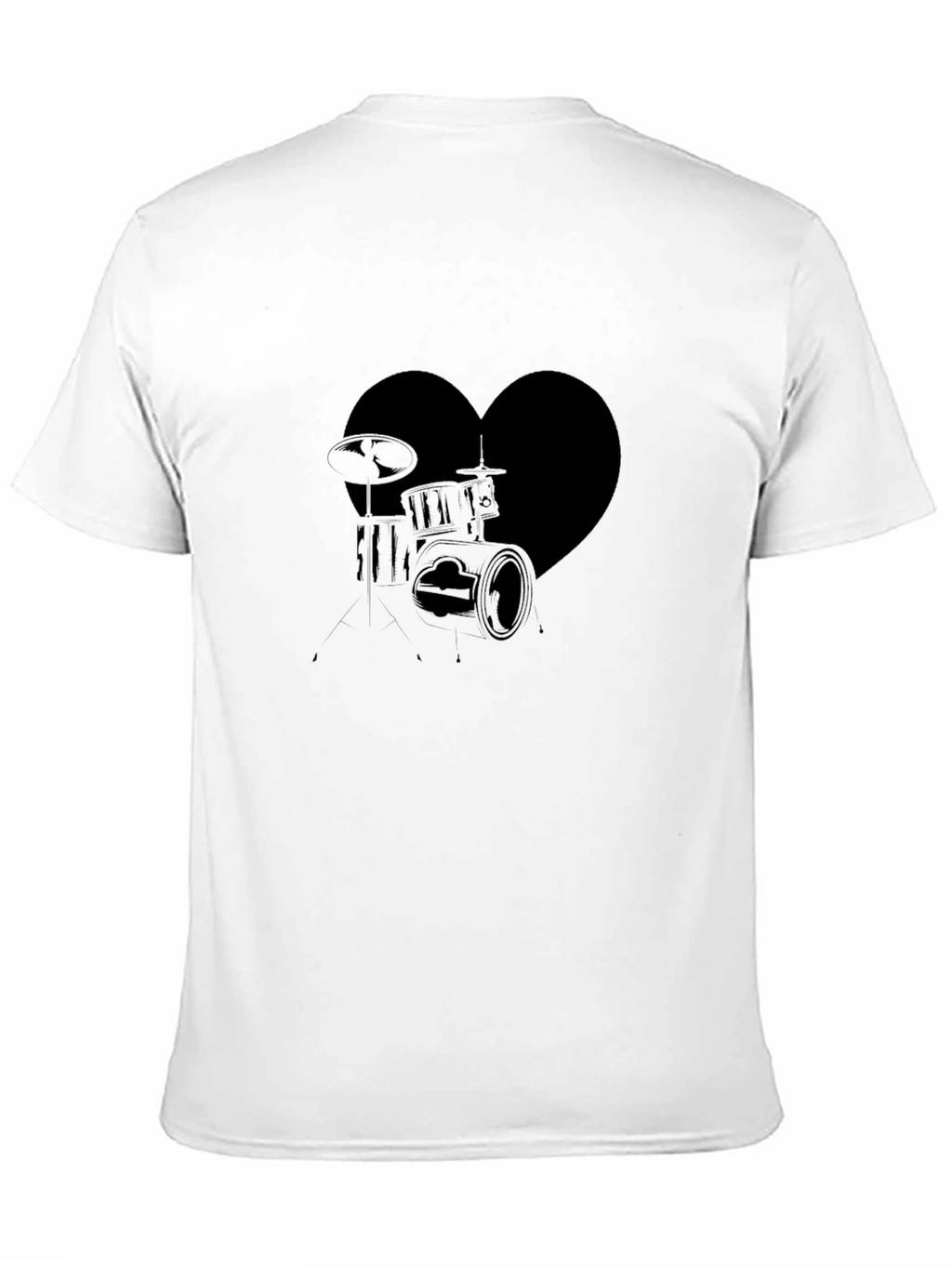 Heart Drums Graphic Tee - Music Lovers T-Shirt