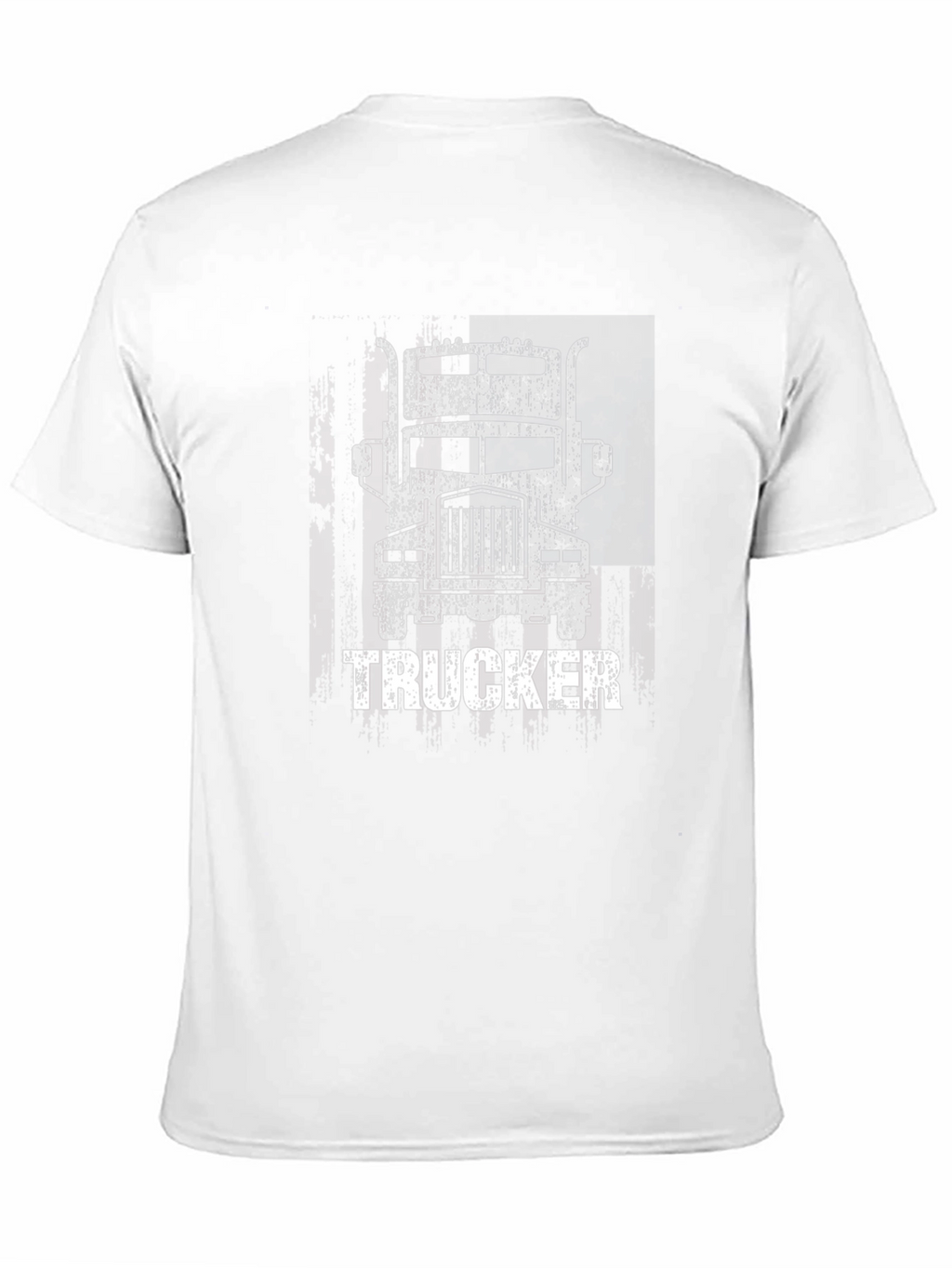 Trucker Graphic T-Shirt - Distressed Print