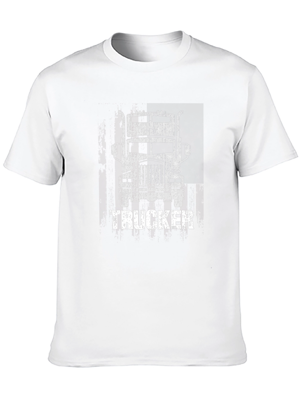 Trucker Graphic T-Shirt - Distressed Print