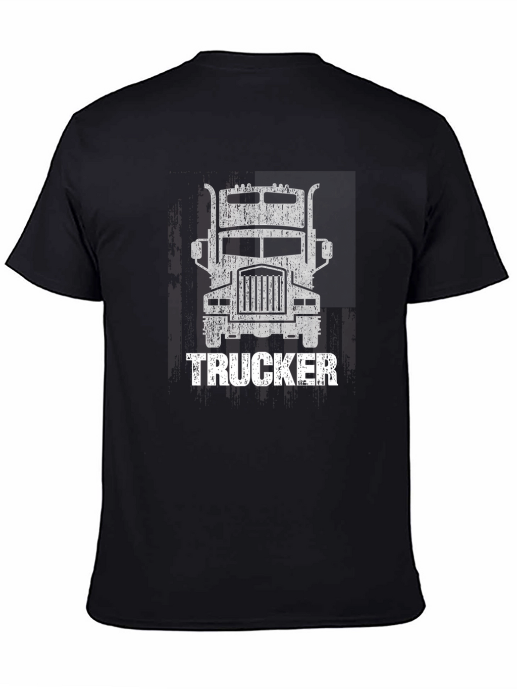 Trucker Graphic T-Shirt - Distressed Print