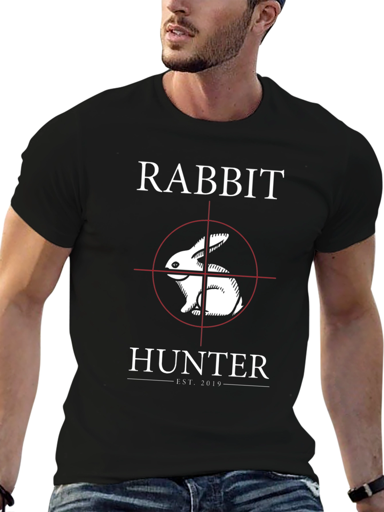 Rabbit Hunter T-Shirt - Funny Animal Target Tee