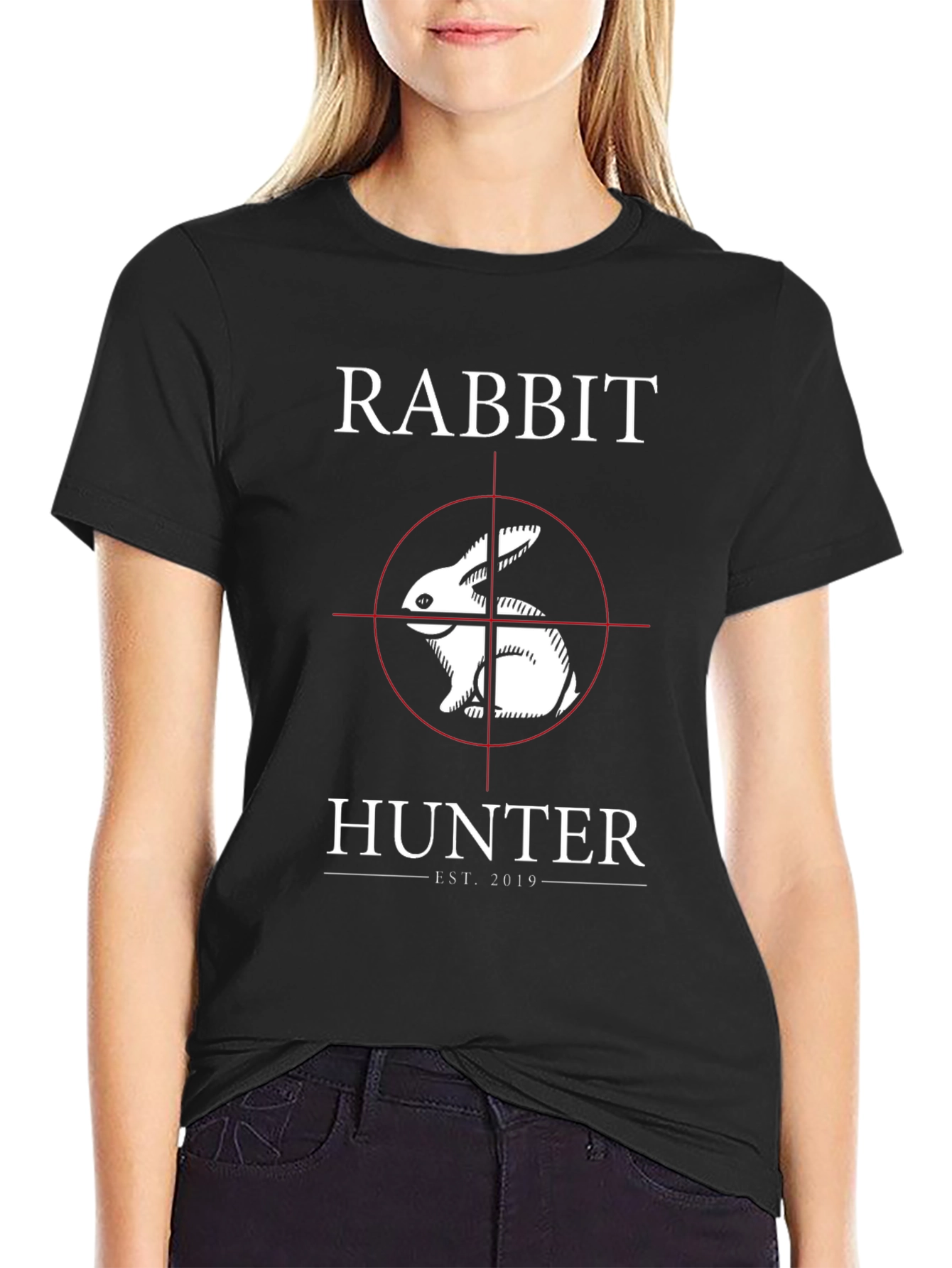 Rabbit Hunter T-Shirt - Funny Animal Target Tee