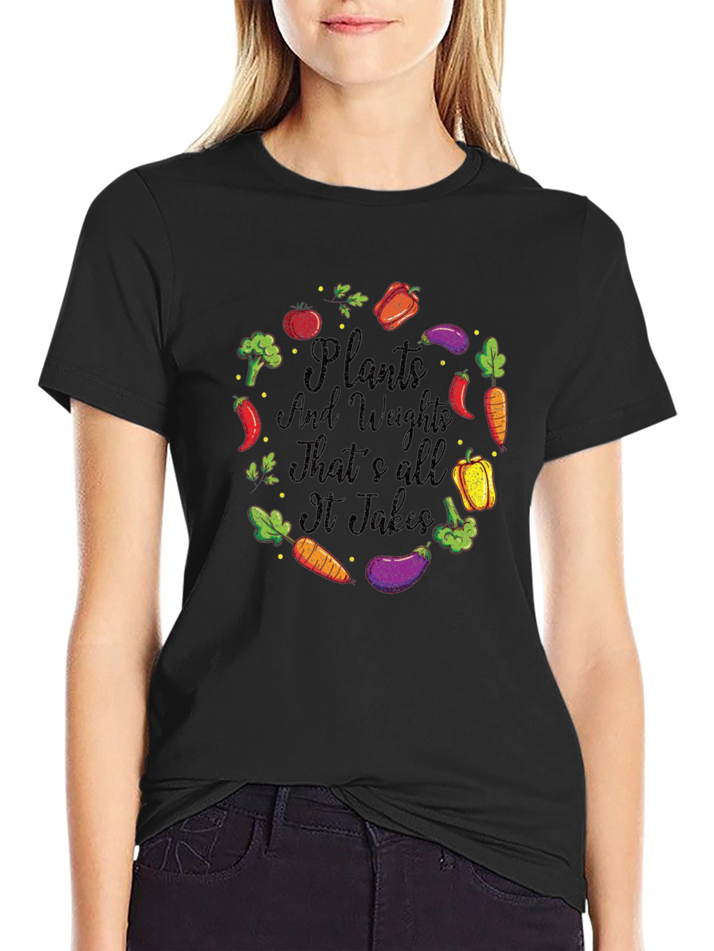 Plants and Weights Graphic T-Shirt