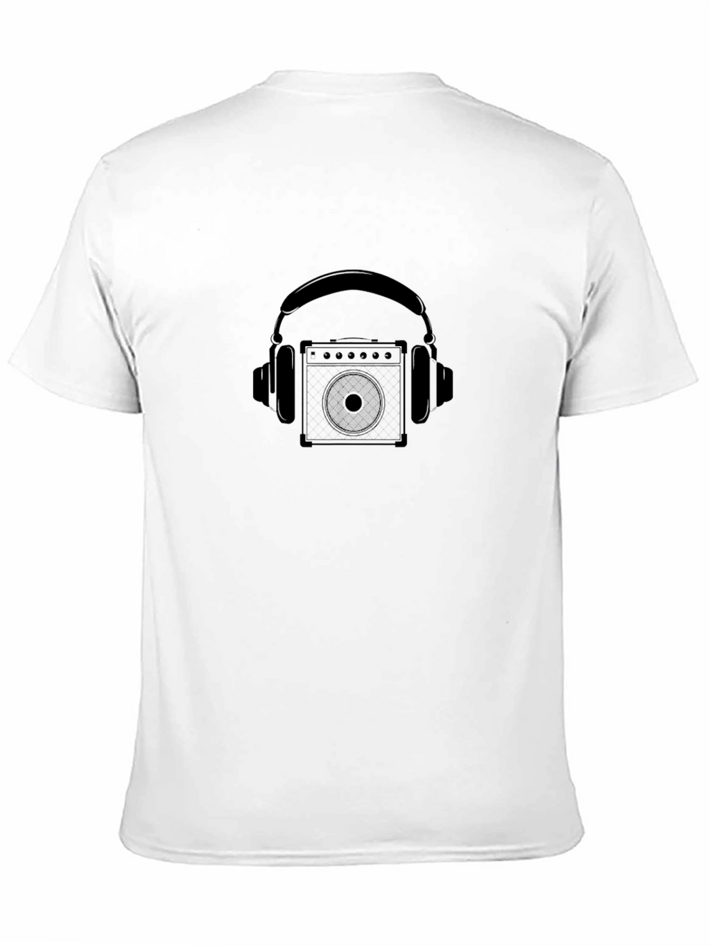 Headphones & Amp Graphic Black T-Shirt
