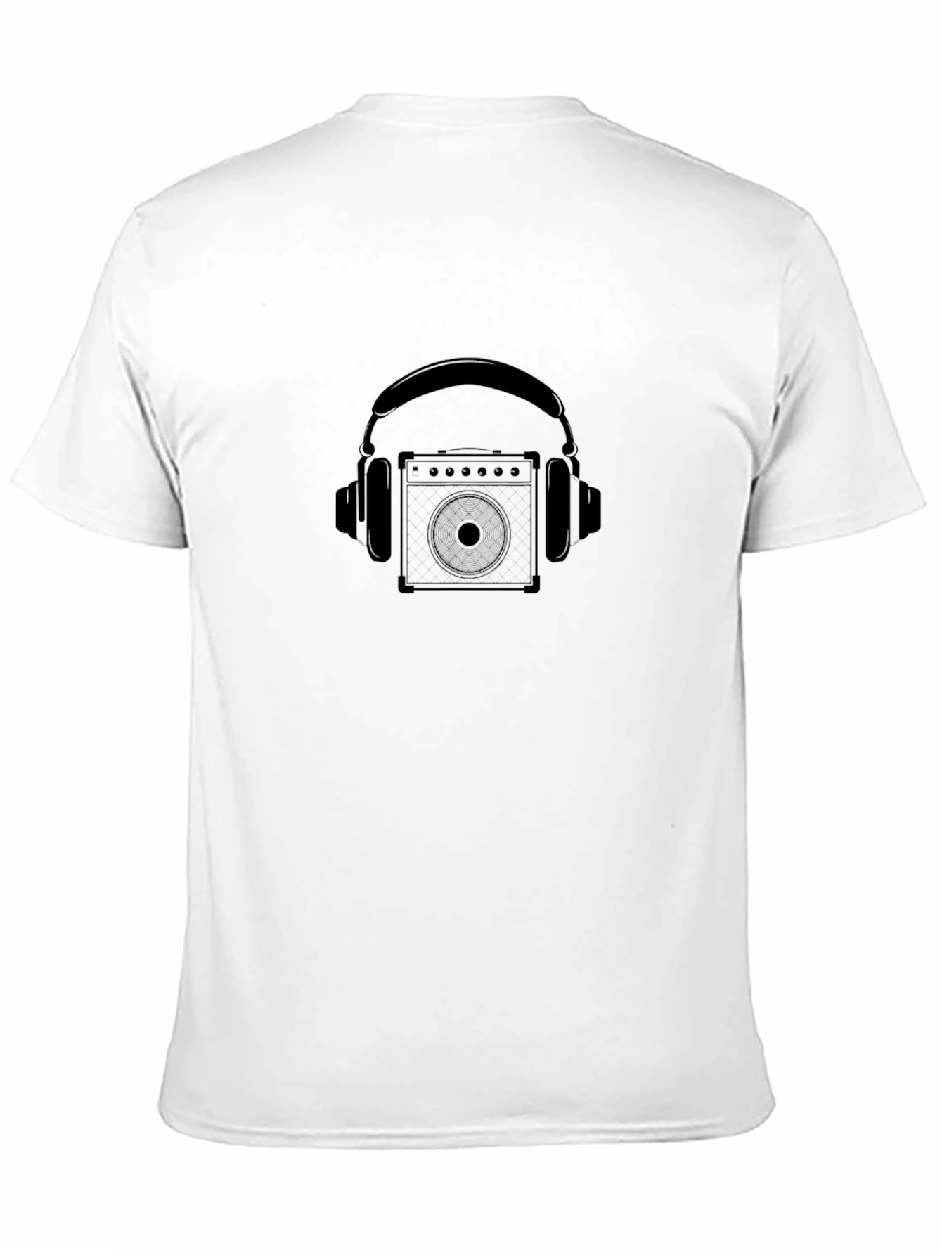 Headphones & Amp Graphic Black T-Shirt