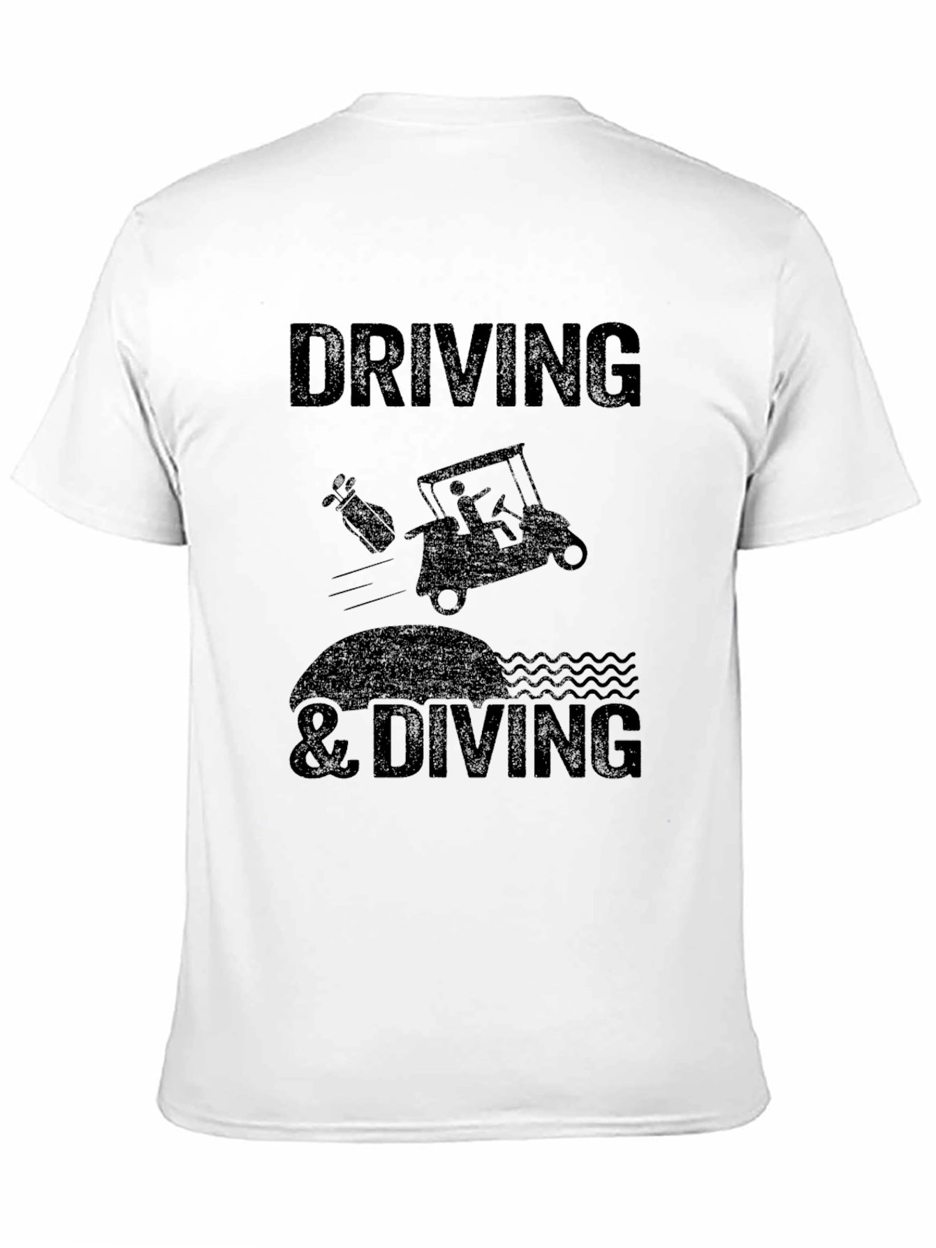 Driving & Diving Graphic Tee - Golf Humor T-Shirt