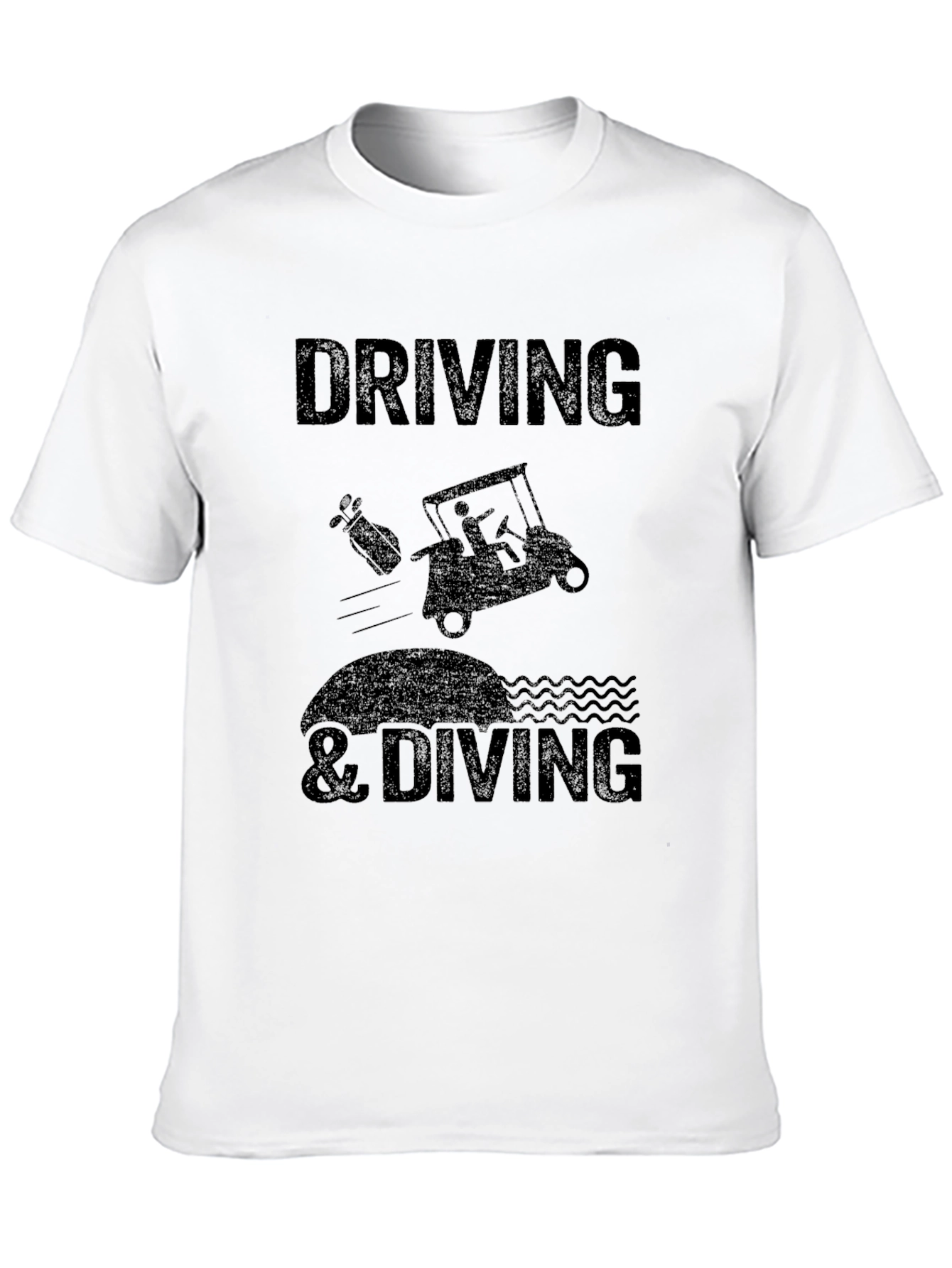 Driving & Diving Graphic Tee - Golf Humor T-Shirt