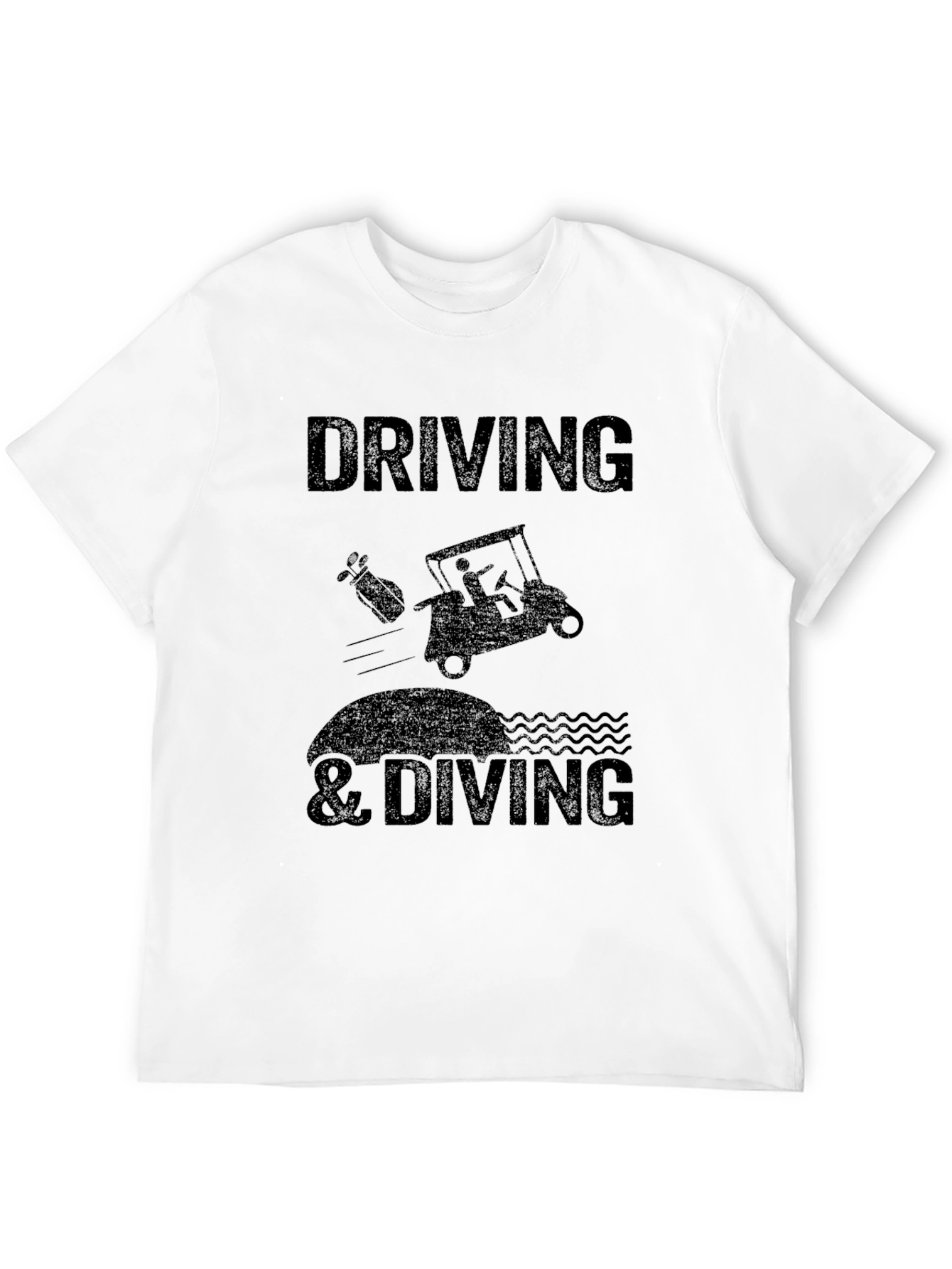 Driving & Diving Graphic Tee - Golf Humor T-Shirt
