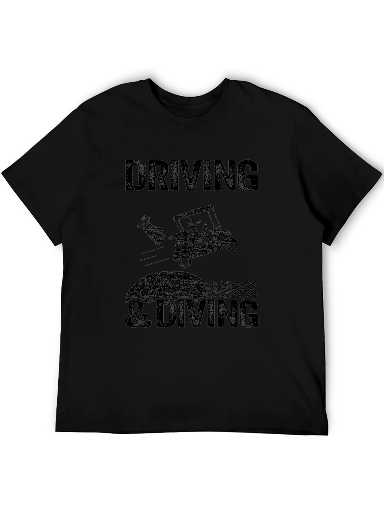 Driving & Diving Graphic Tee - Golf Humor T-Shirt