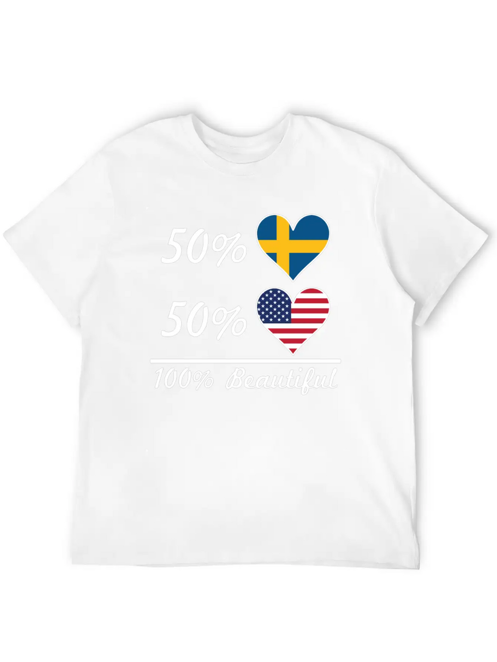 50% Swedish 50% American 100% Beautiful Breathable Soft Cotton T-Shirt – Timeless Casual Look