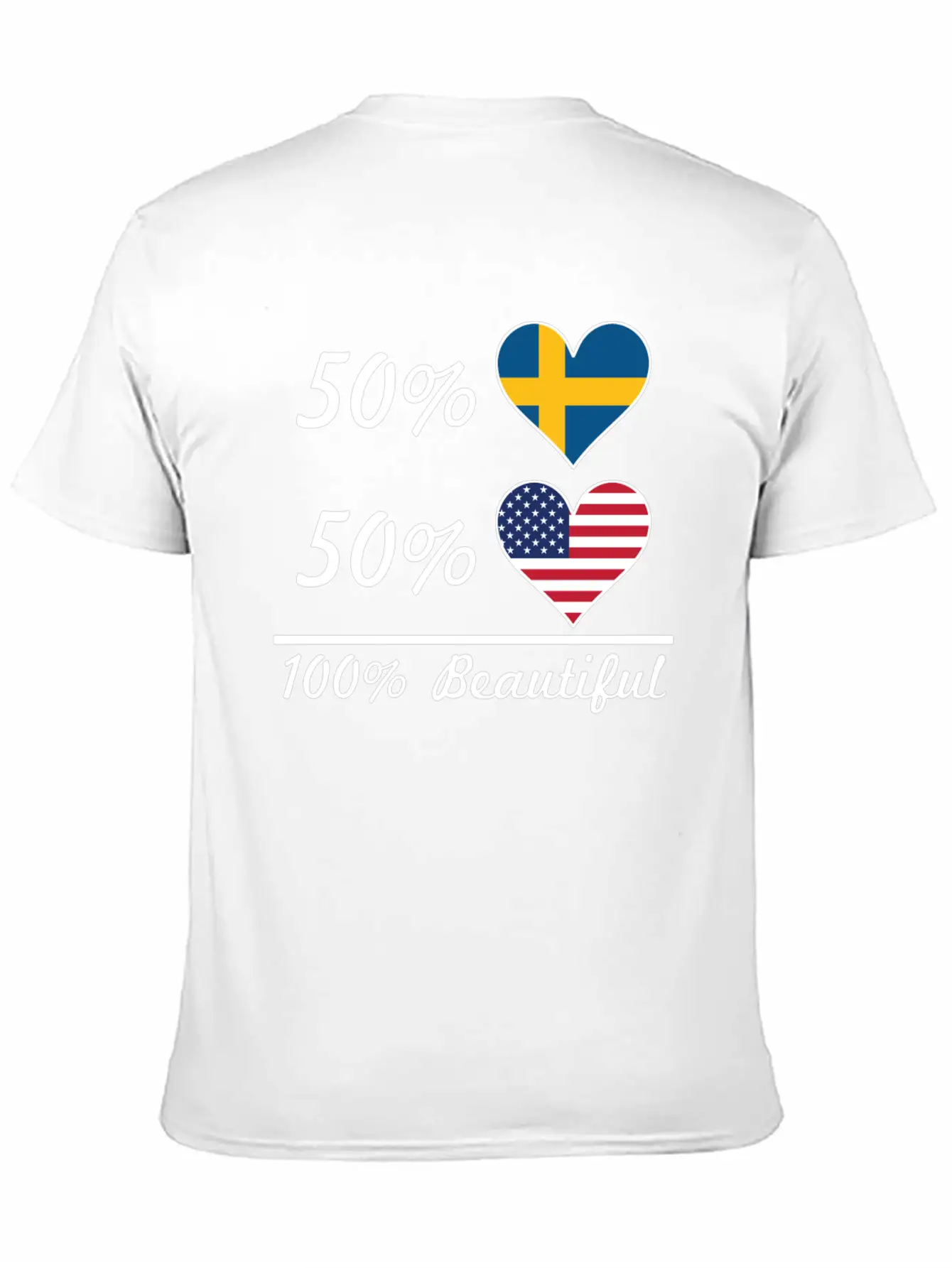50% Swedish 50% American 100% Beautiful Breathable Soft Cotton T-Shirt – Timeless Casual Look
