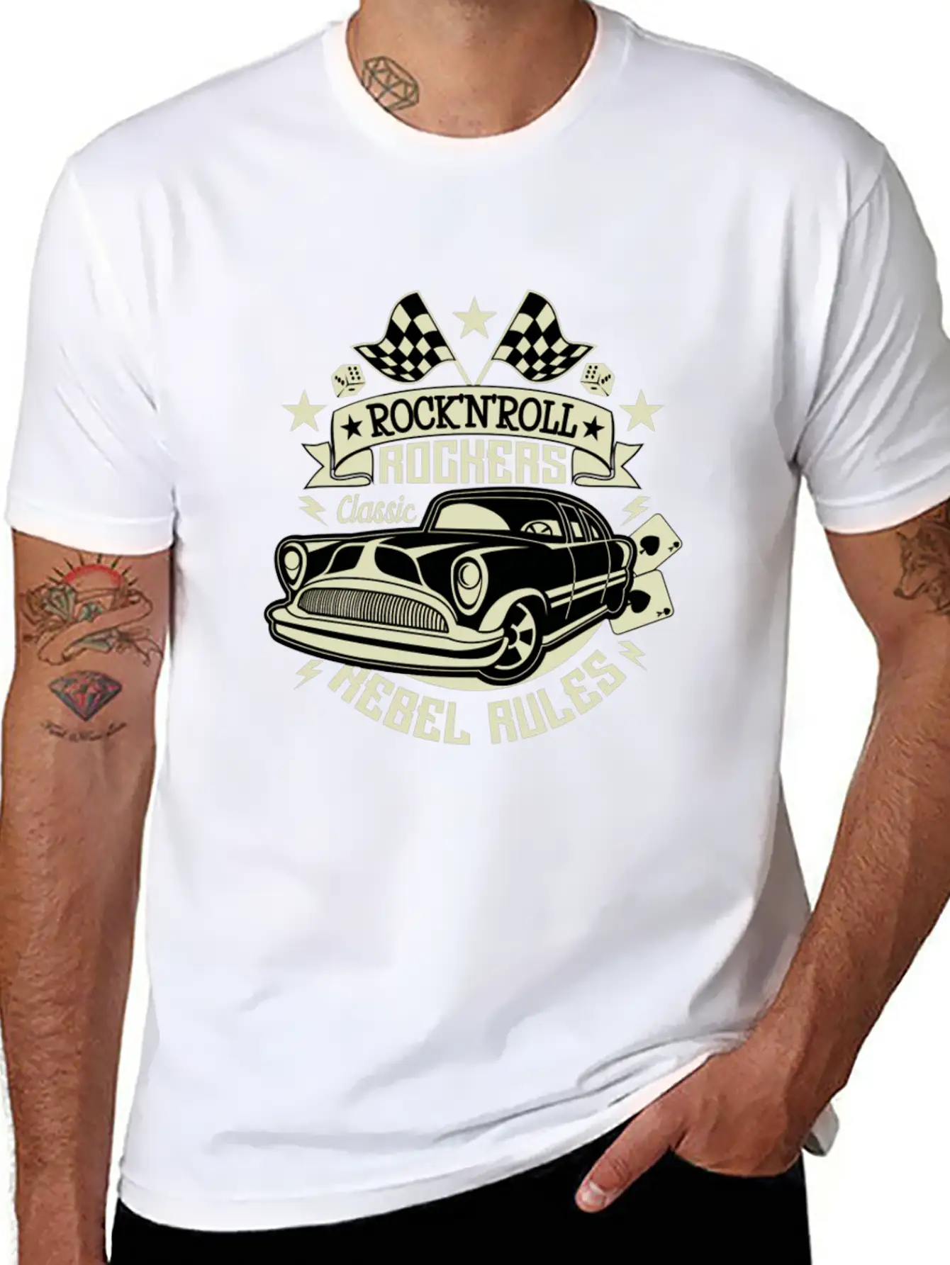 50s Rockabilly Vintage 1950s Clothing For Women Essential Cotton Tee For Daily Outfits – Unisex Style