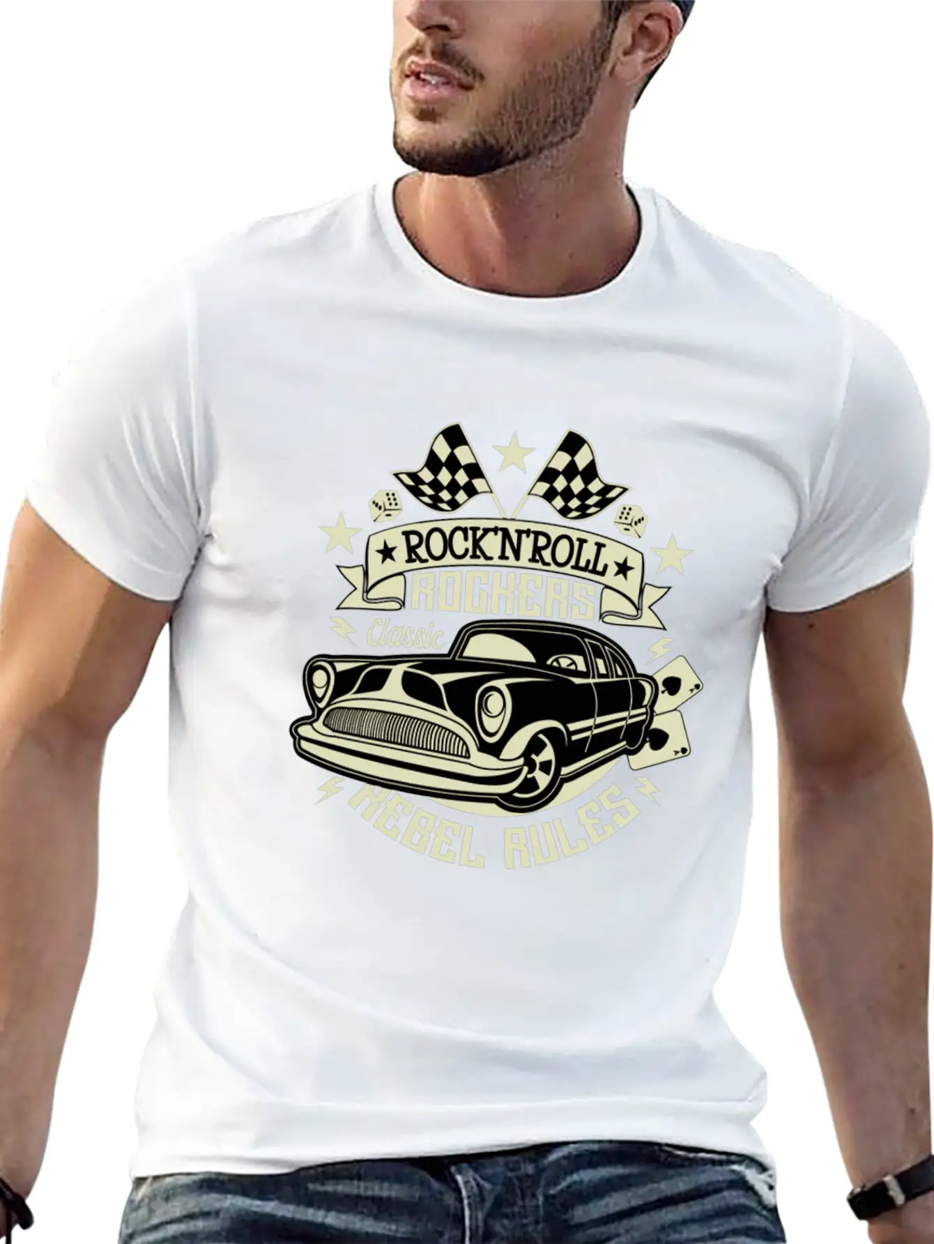 50s Rockabilly Vintage 1950s Clothing For Women Essential Cotton Tee For Daily Outfits – Unisex Style