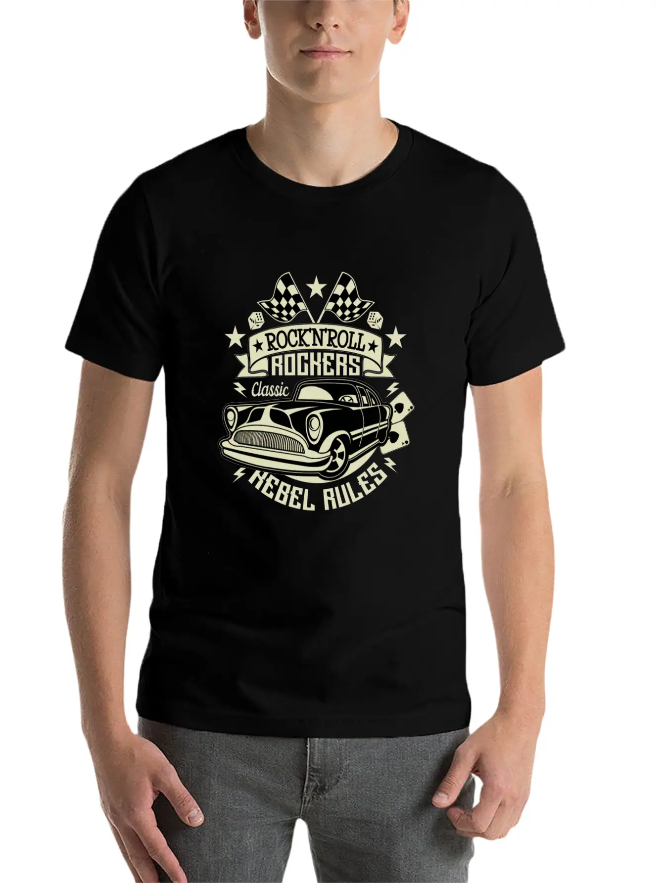 50s Rockabilly Vintage 1950s Clothing For Women Essential Cotton Tee For Daily Outfits – Unisex Style