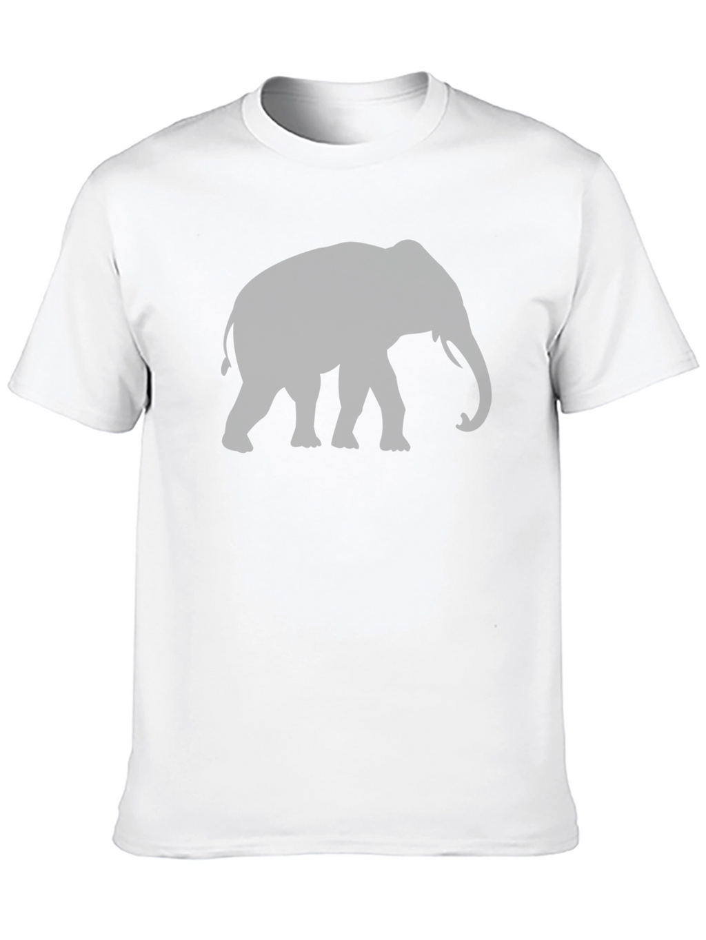 Elephant Silhouette Graphic T-Shirt - Black