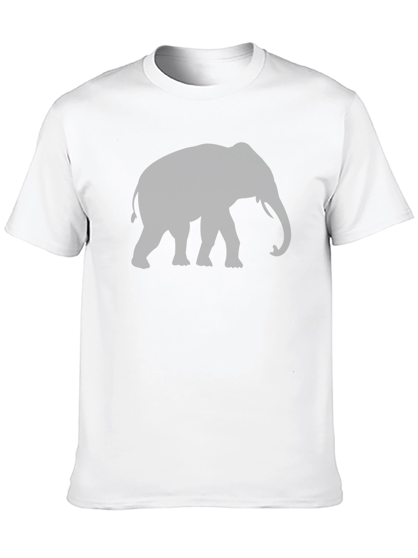 Elephant Silhouette Graphic T-Shirt - Black