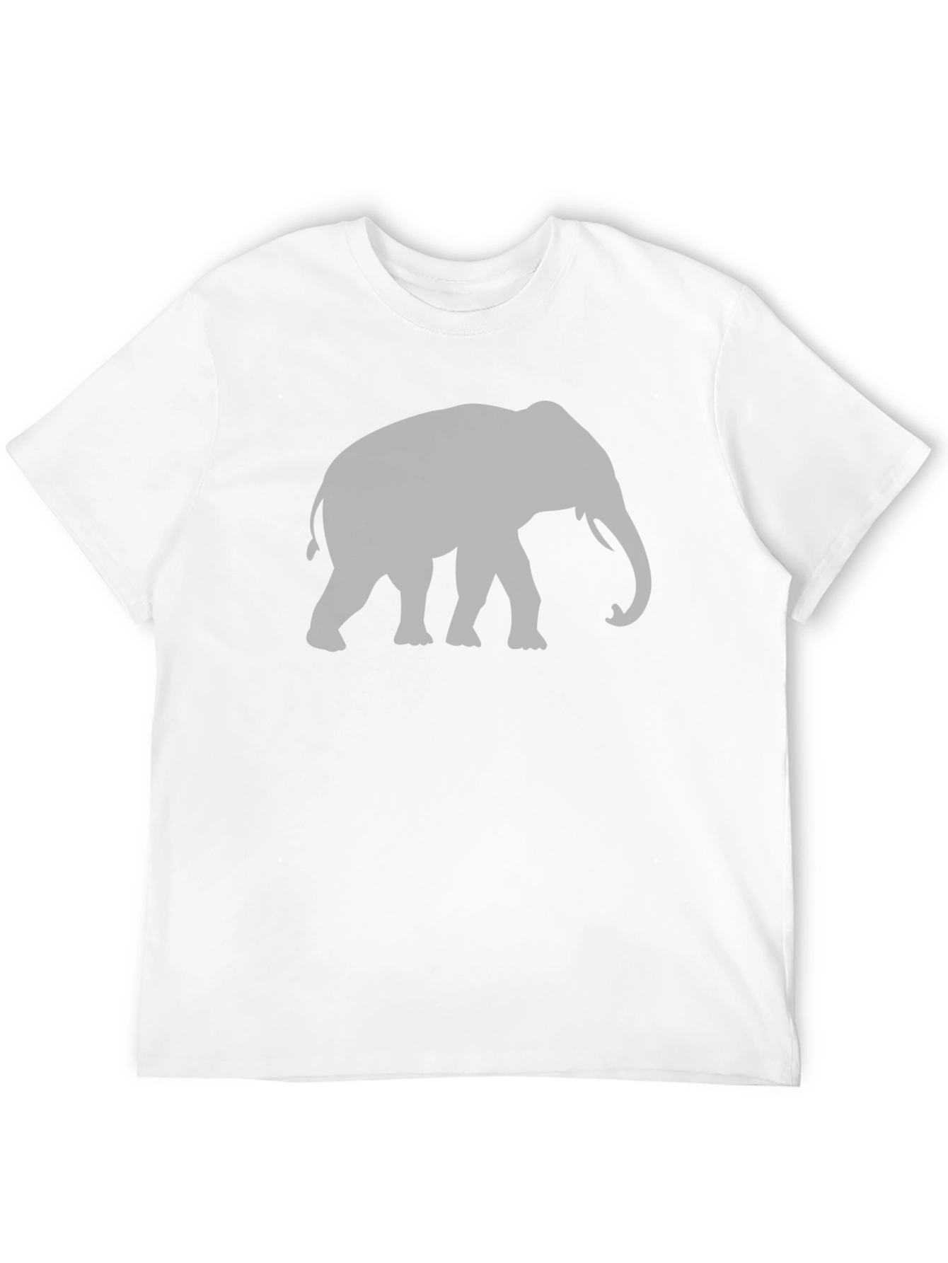 Elephant Silhouette Graphic T-Shirt - Black
