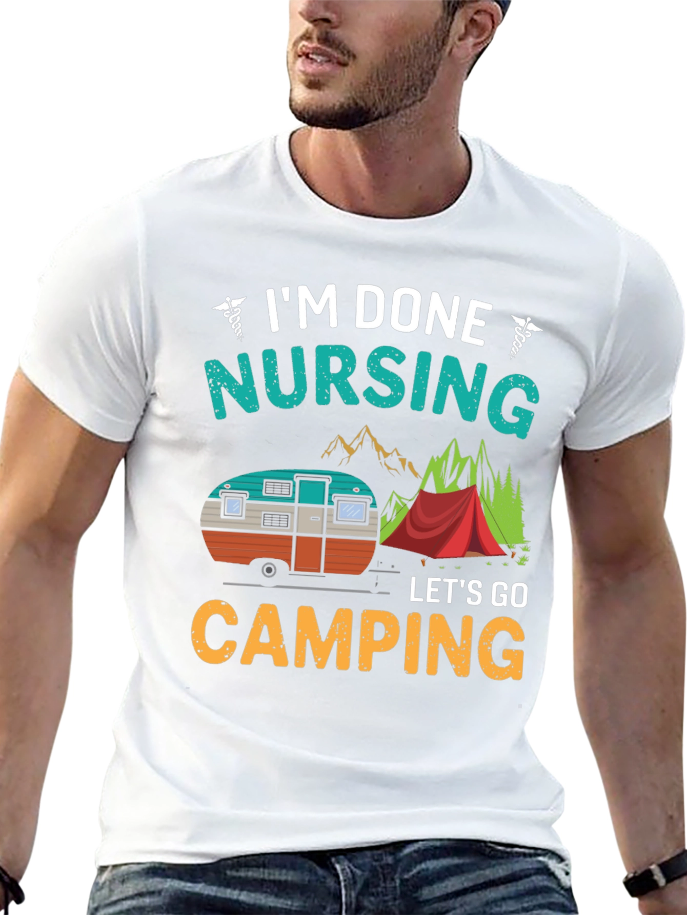 Im Done Nursing Lets Go Camping T-Shirt