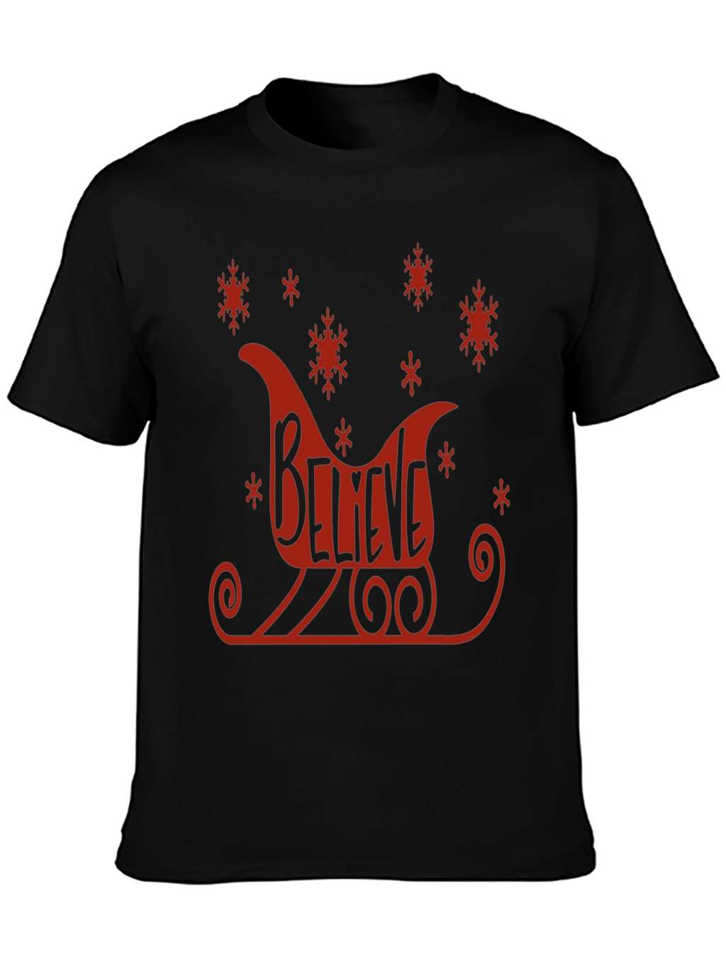 Believe Sleigh Graphic Tee - Holiday Cheer T-Shirt
