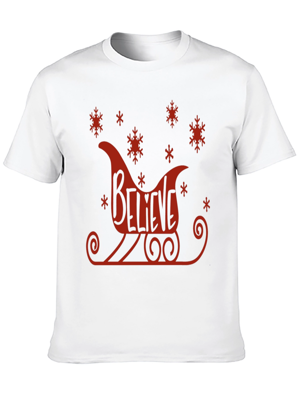 Believe Sleigh Graphic Tee - Holiday Cheer T-Shirt