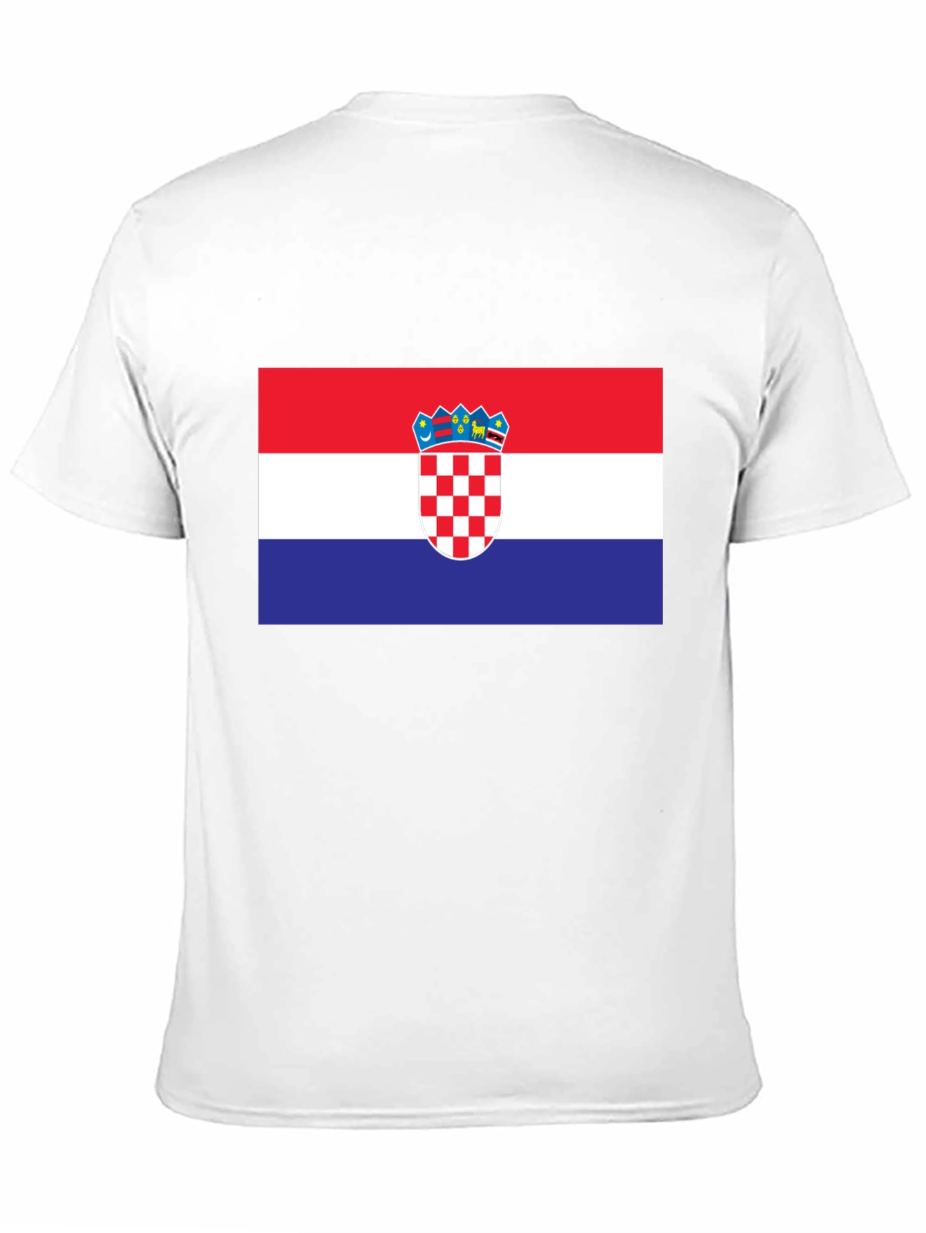 Croatia Flag Graphic T-Shirt - Black