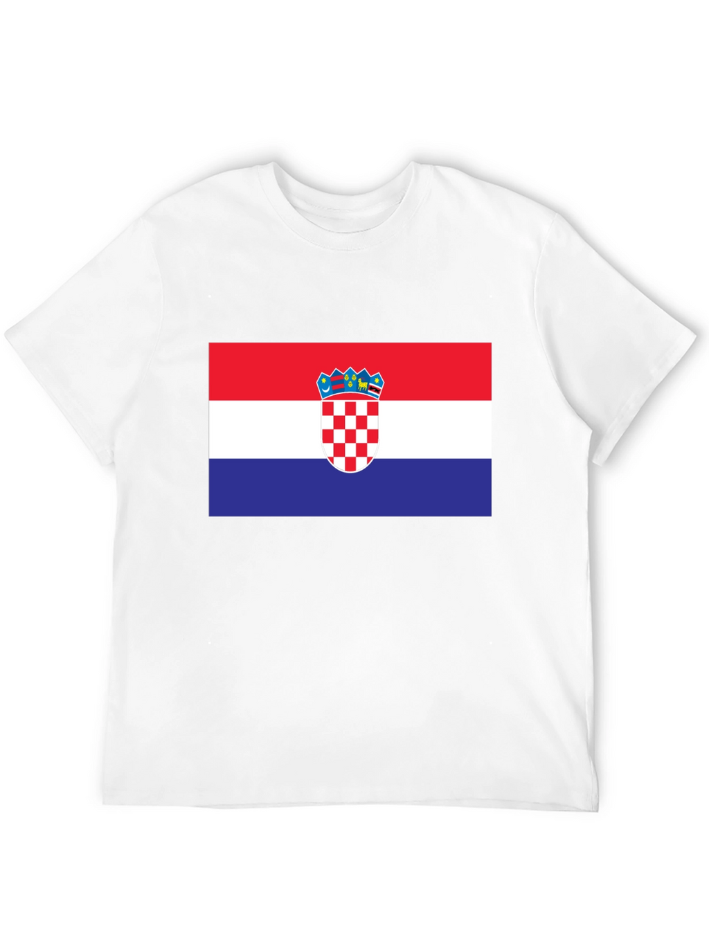 Croatia Flag Graphic T-Shirt - Black