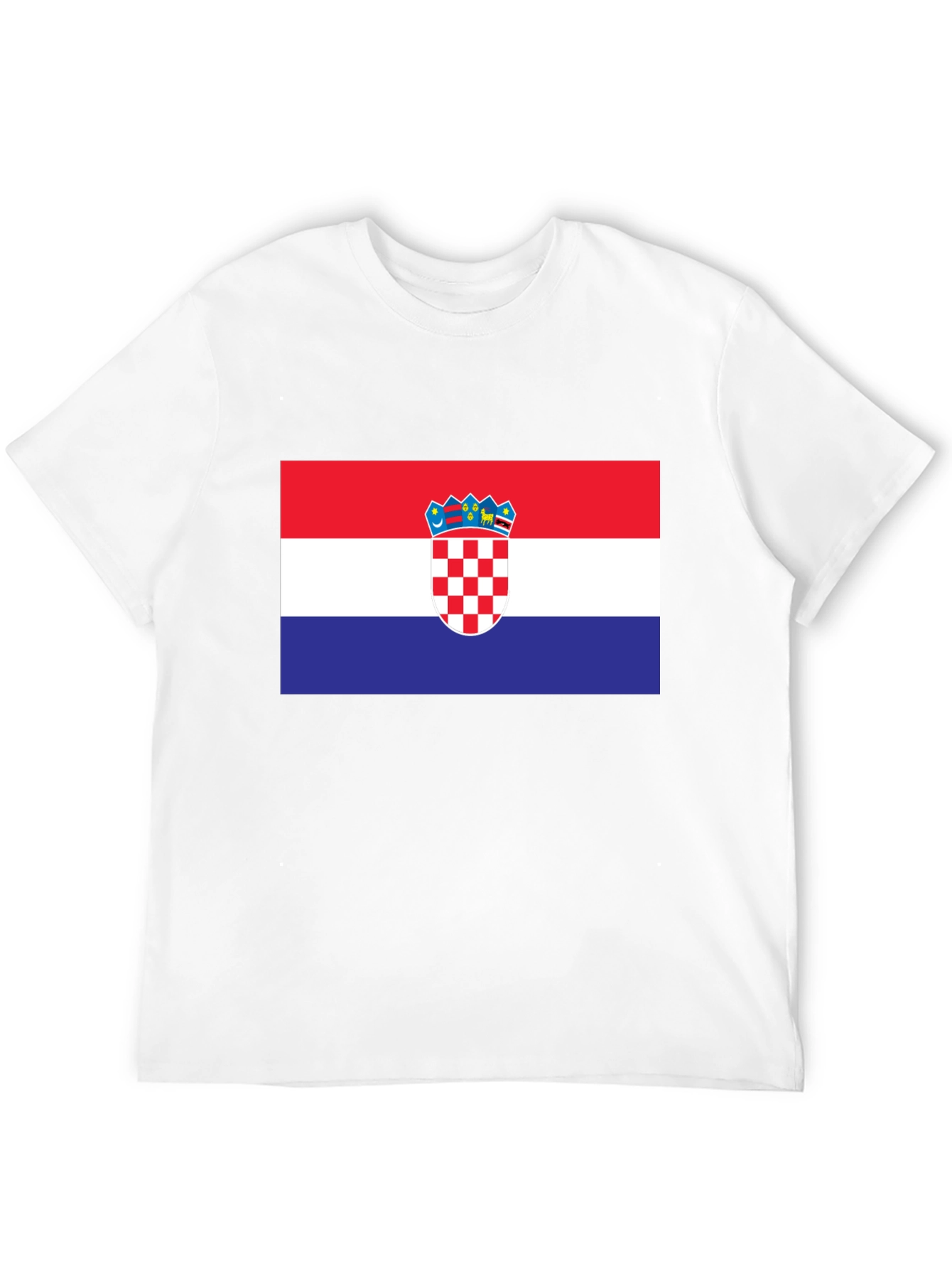 Croatia Flag Graphic T-Shirt - Black